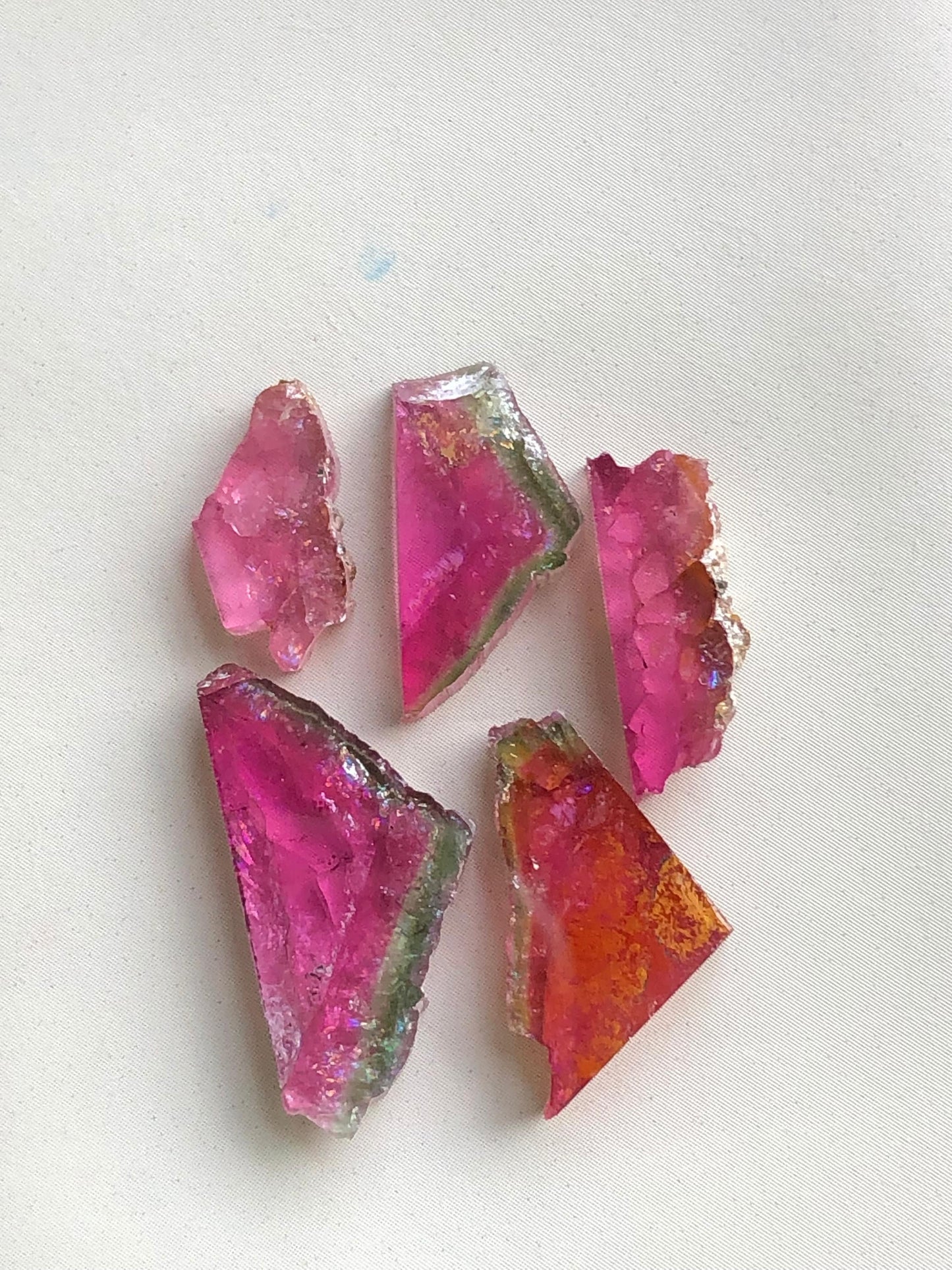 Watermelon tourmaline slices 21.90 carats