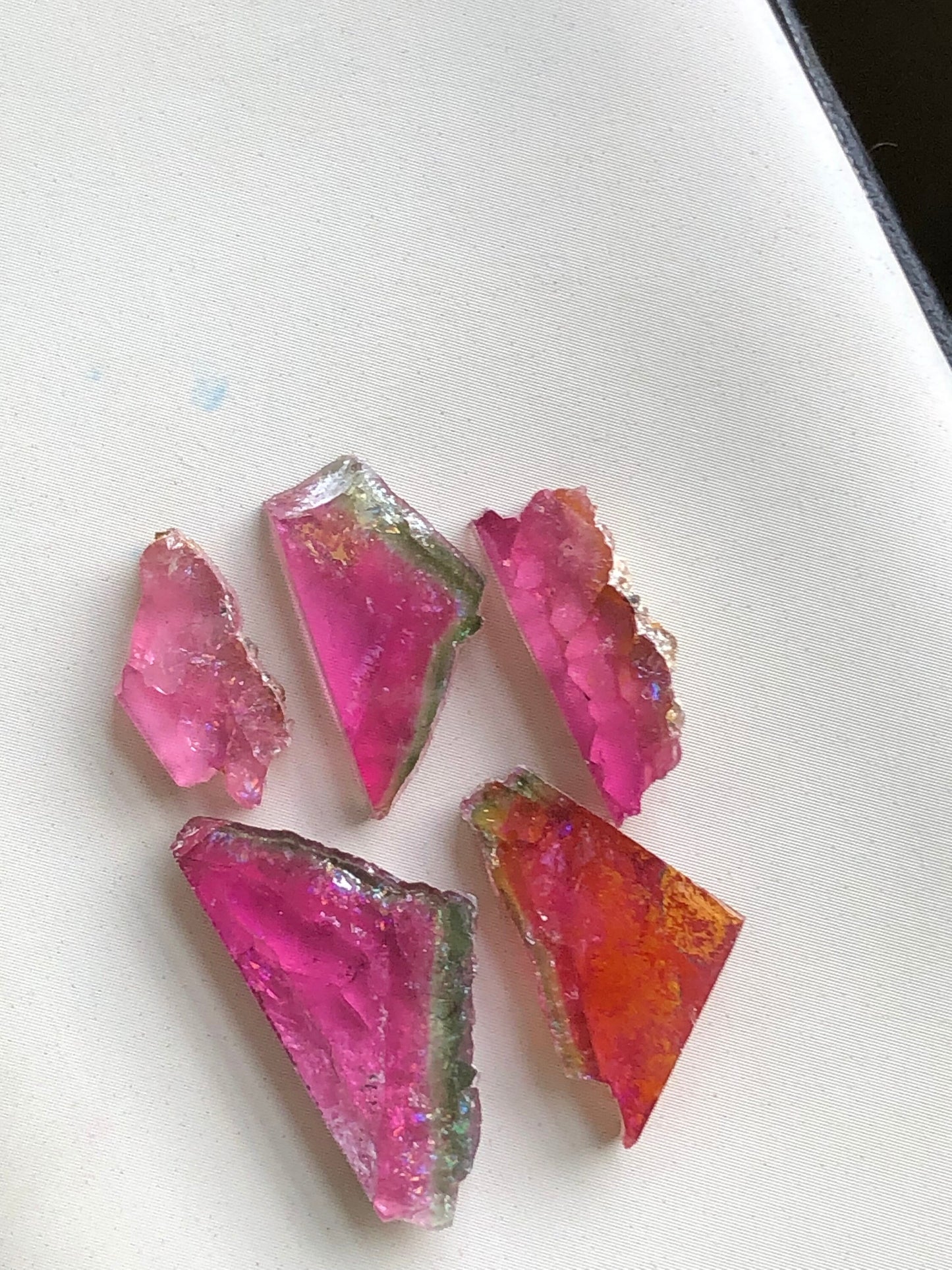 Watermelon tourmaline slices 21.90 carats