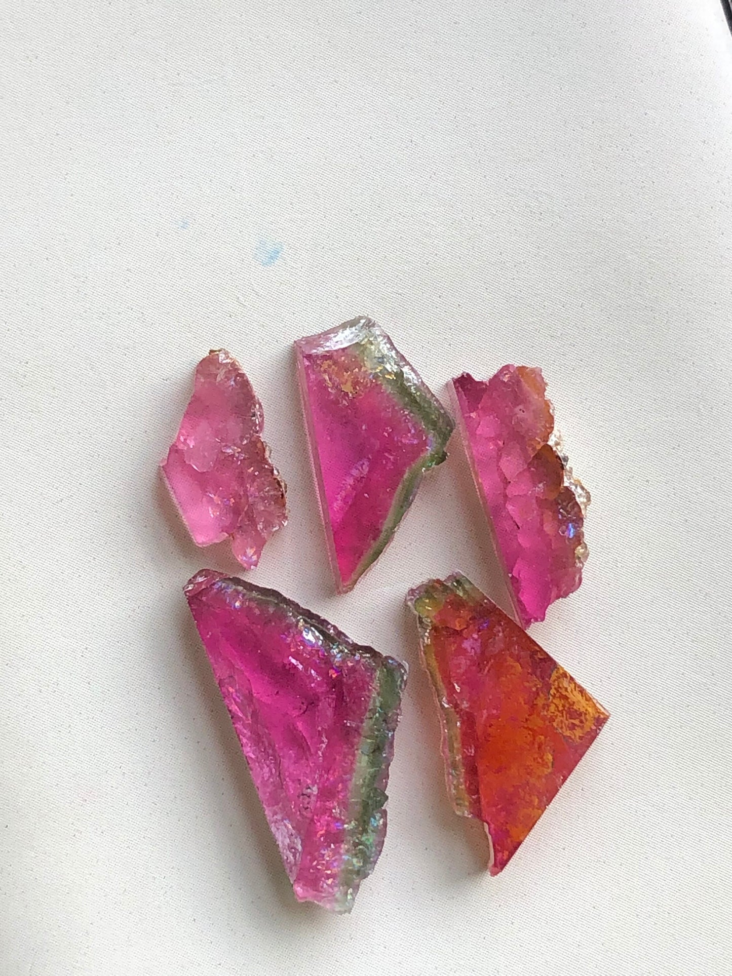 Watermelon tourmaline slices 21.90 carats