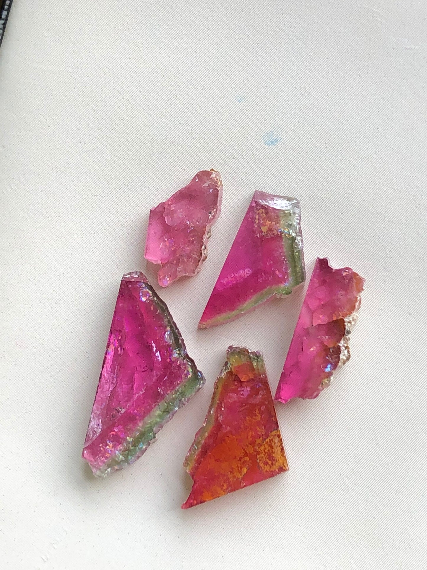 Watermelon tourmaline slices 21.90 carats