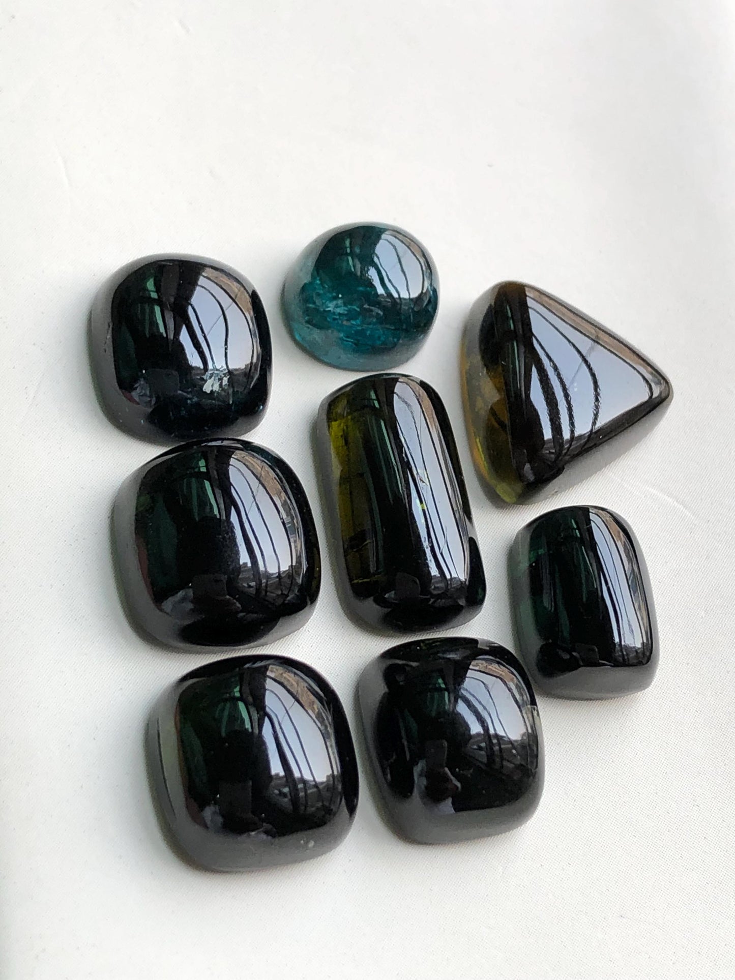 59.60 carats Dark green tourmaline cabochons lot origin Afghanistan kunar mine