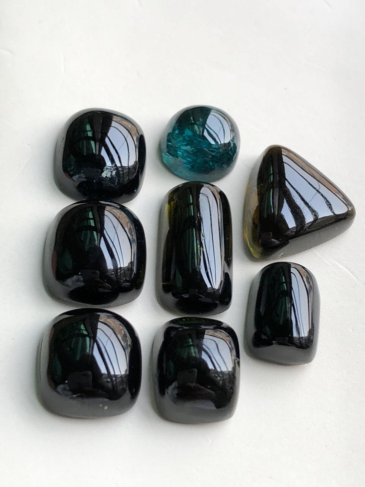 59.60 carats Dark green tourmaline cabochons lot origin Afghanistan kunar mine