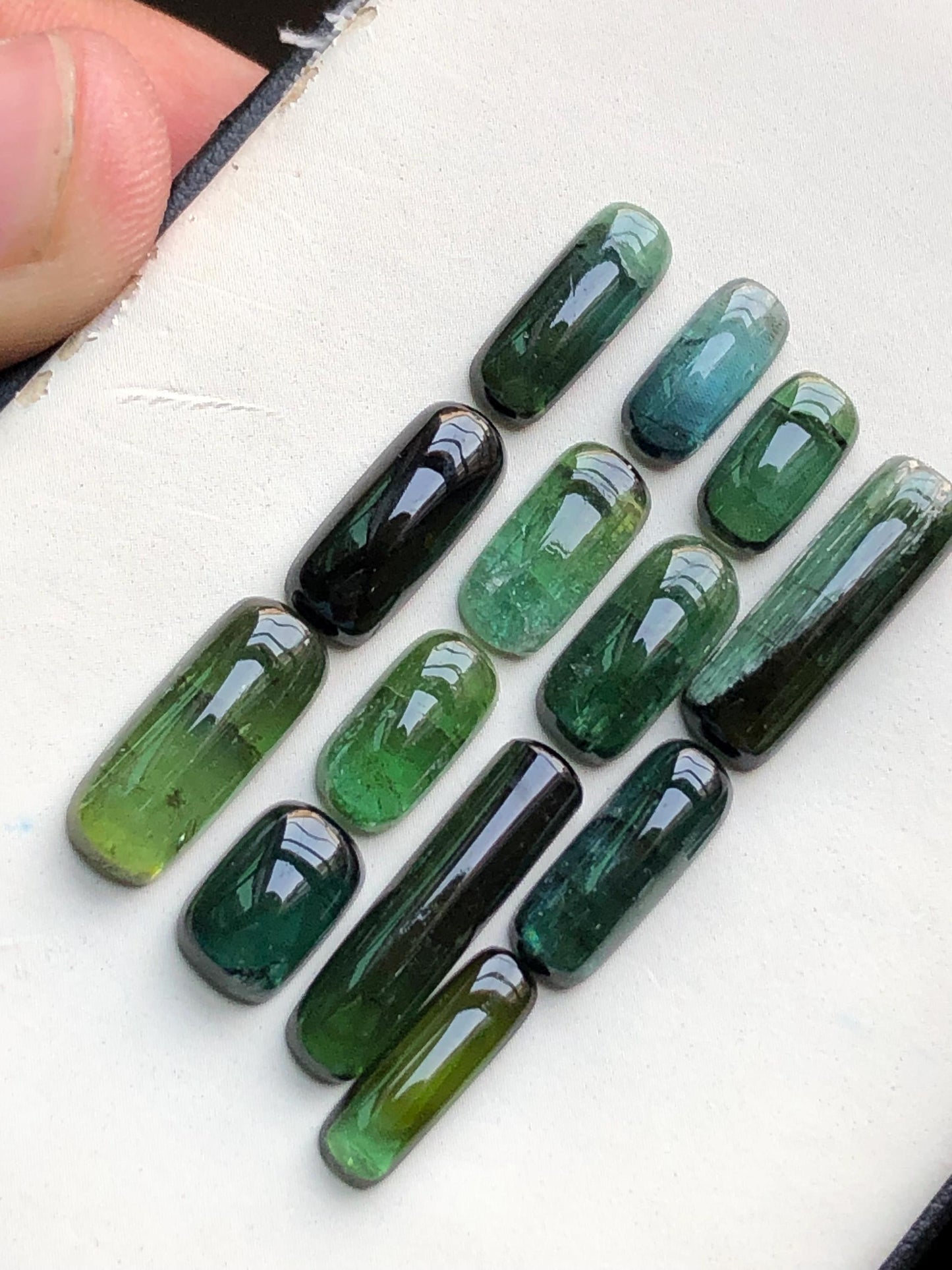 31.90 carats Green tourmaline cabochons lot origin Afghanistan kunar mine