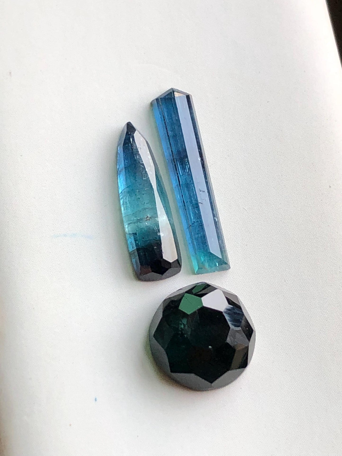 15 carats Blue tourmaline rose cuts perfect for pendant