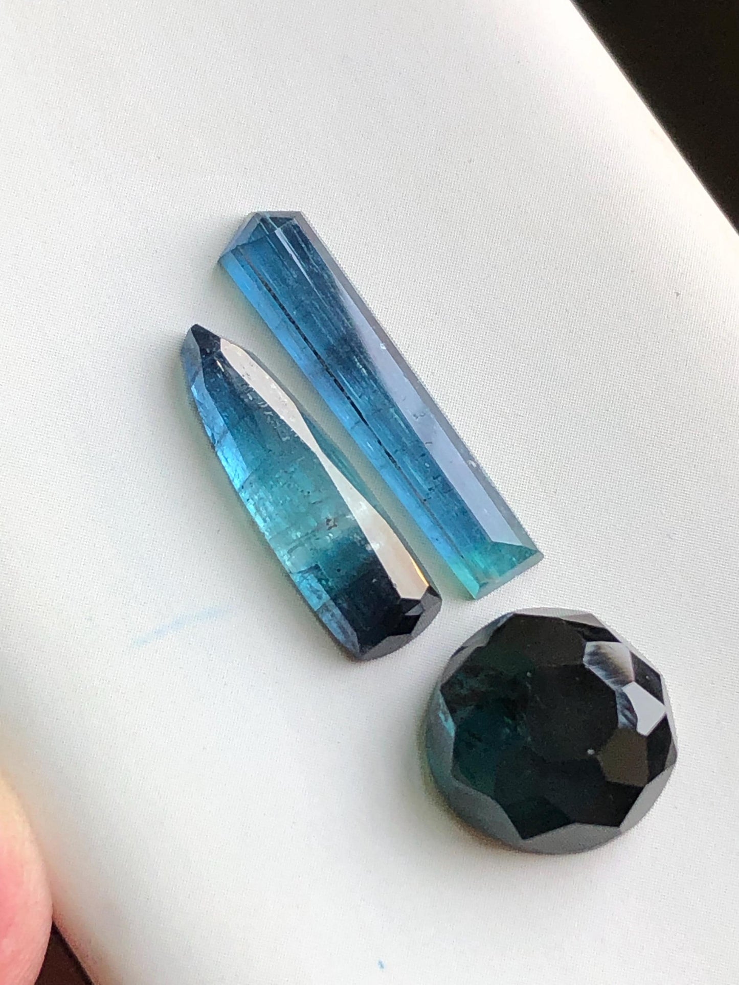 15 carats Blue tourmaline rose cuts perfect for pendant