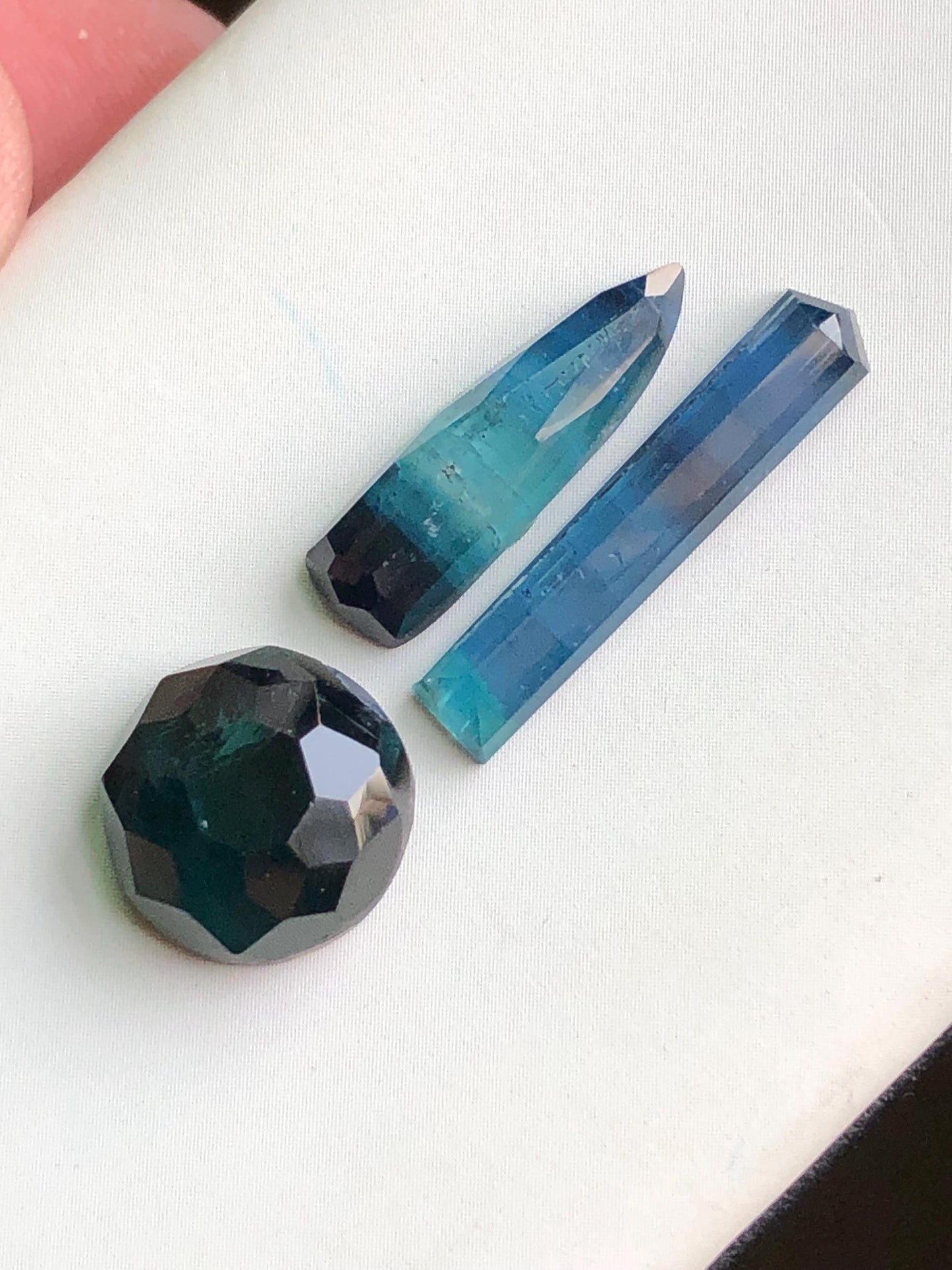 15 carats Blue tourmaline rose cuts perfect for pendant