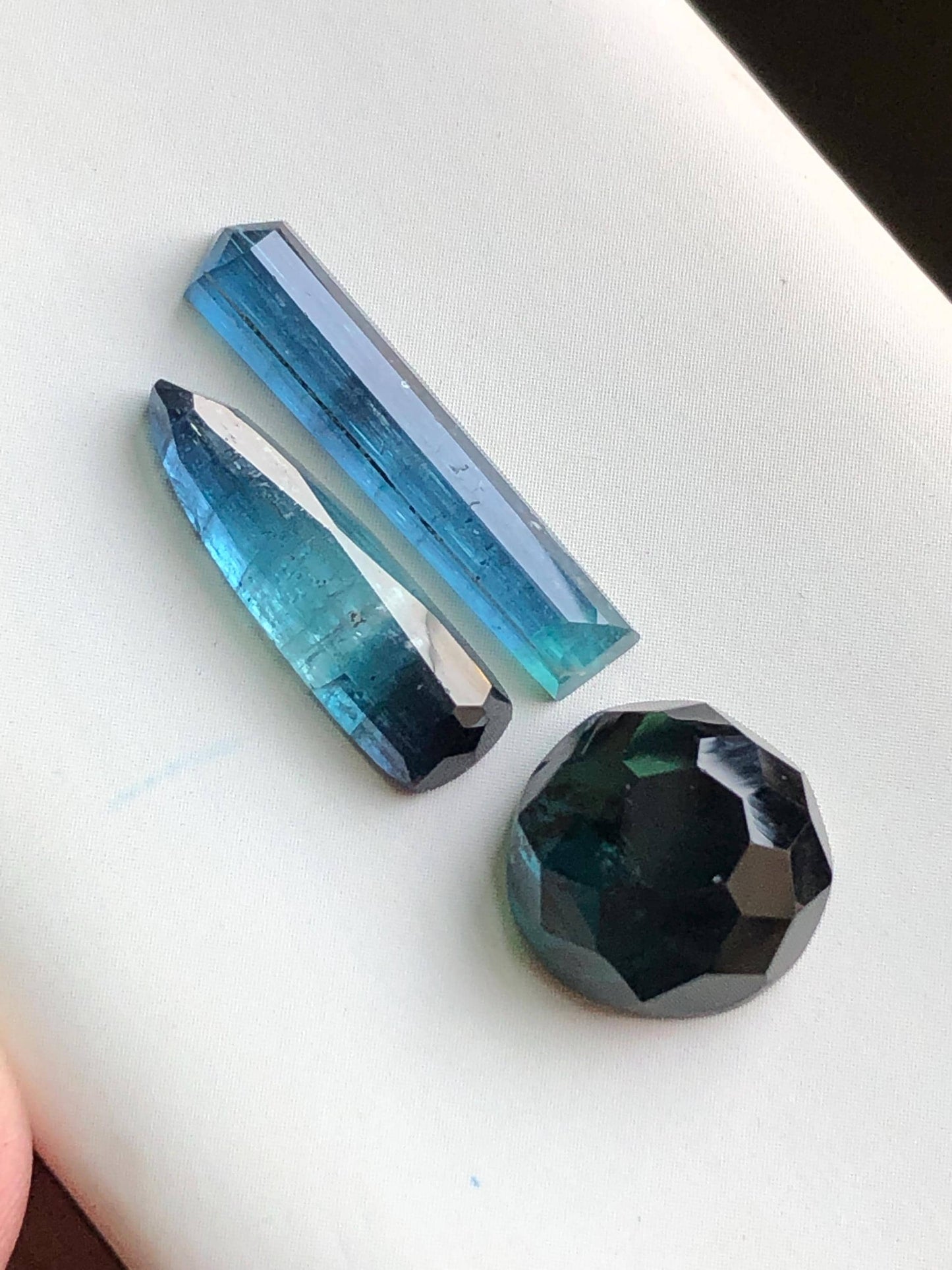 15 carats Blue tourmaline rose cuts perfect for pendant