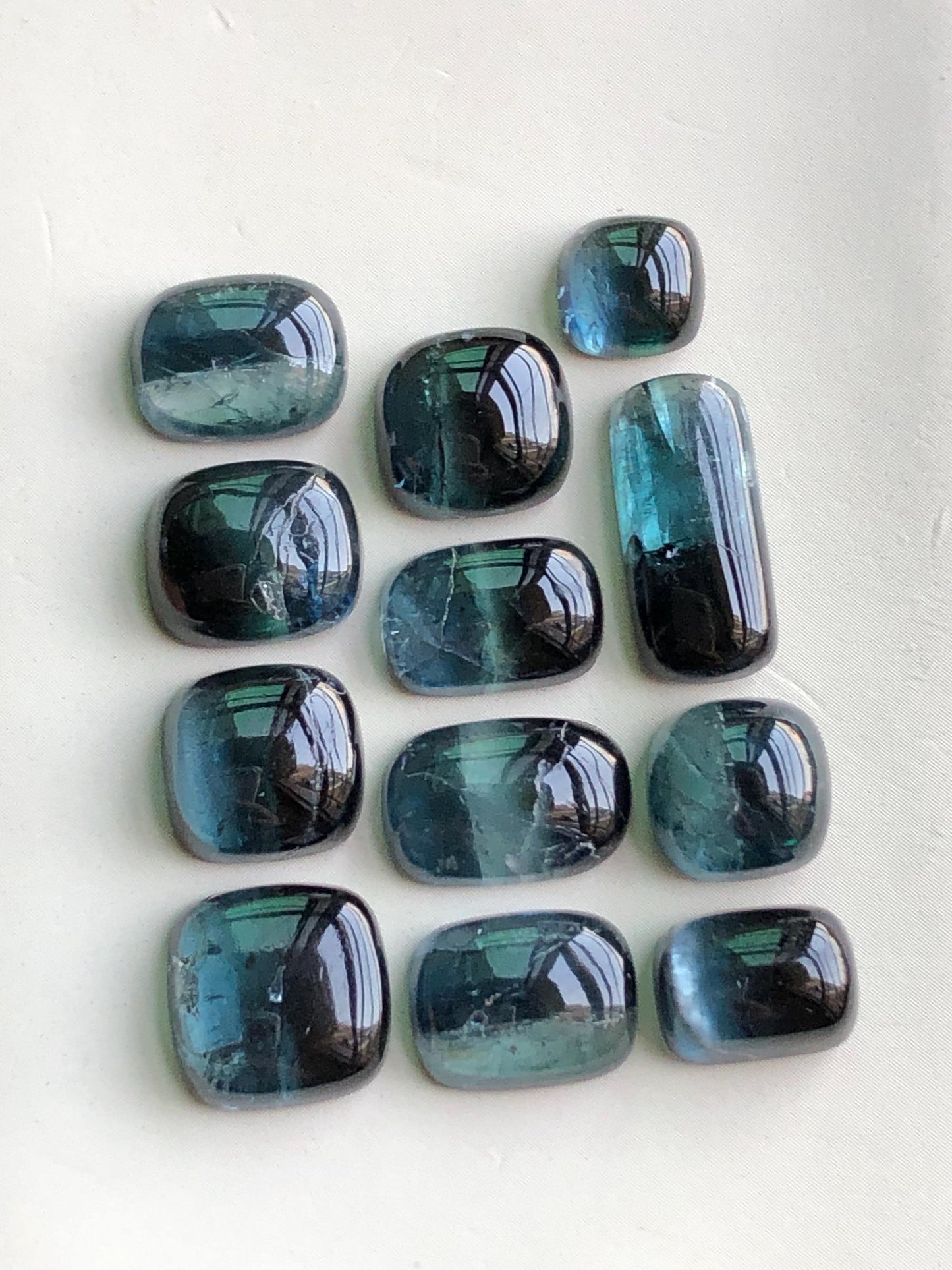 45.50 carats Bi colour tourmaline cabochons lot origin Afghanistan