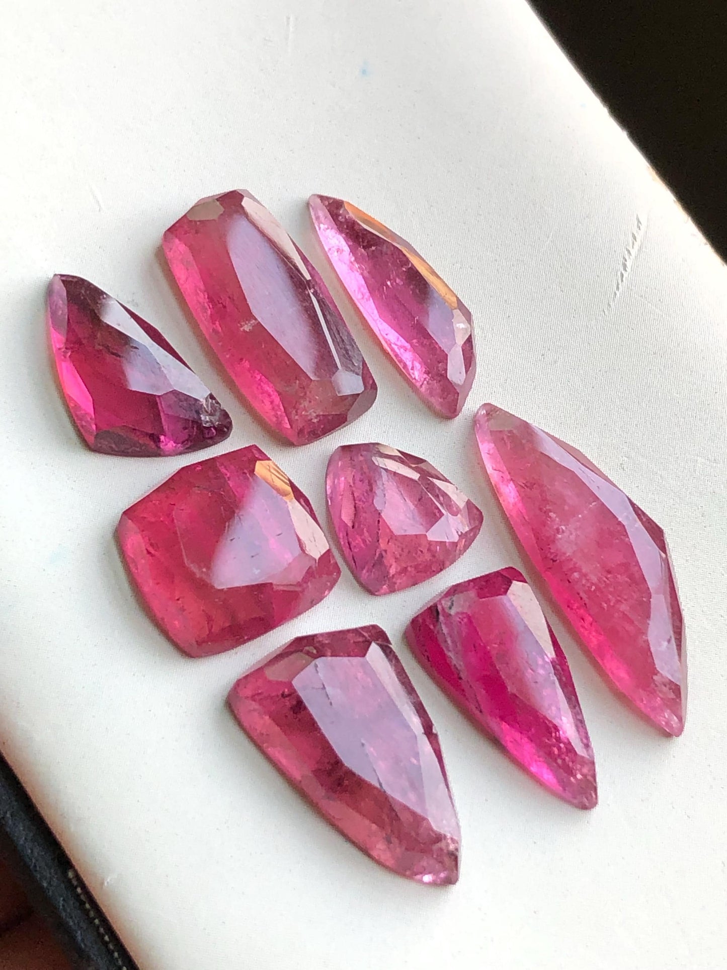 41.80 carats Pink tourmaline rose cuts lot origin Afghanistan