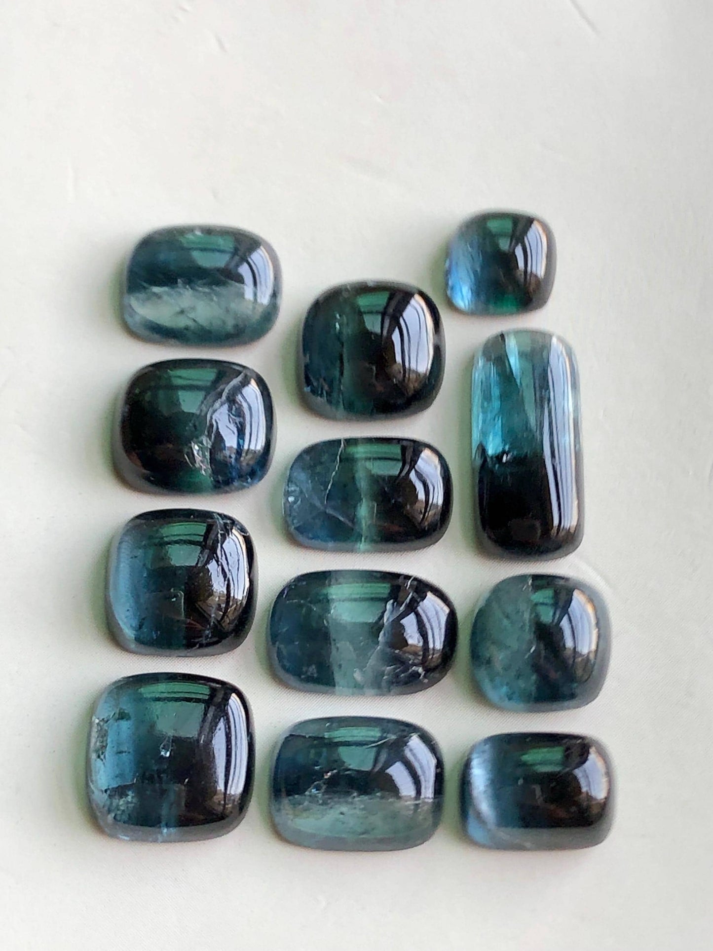 45.50 carats Bi colour tourmaline cabochons lot origin Afghanistan