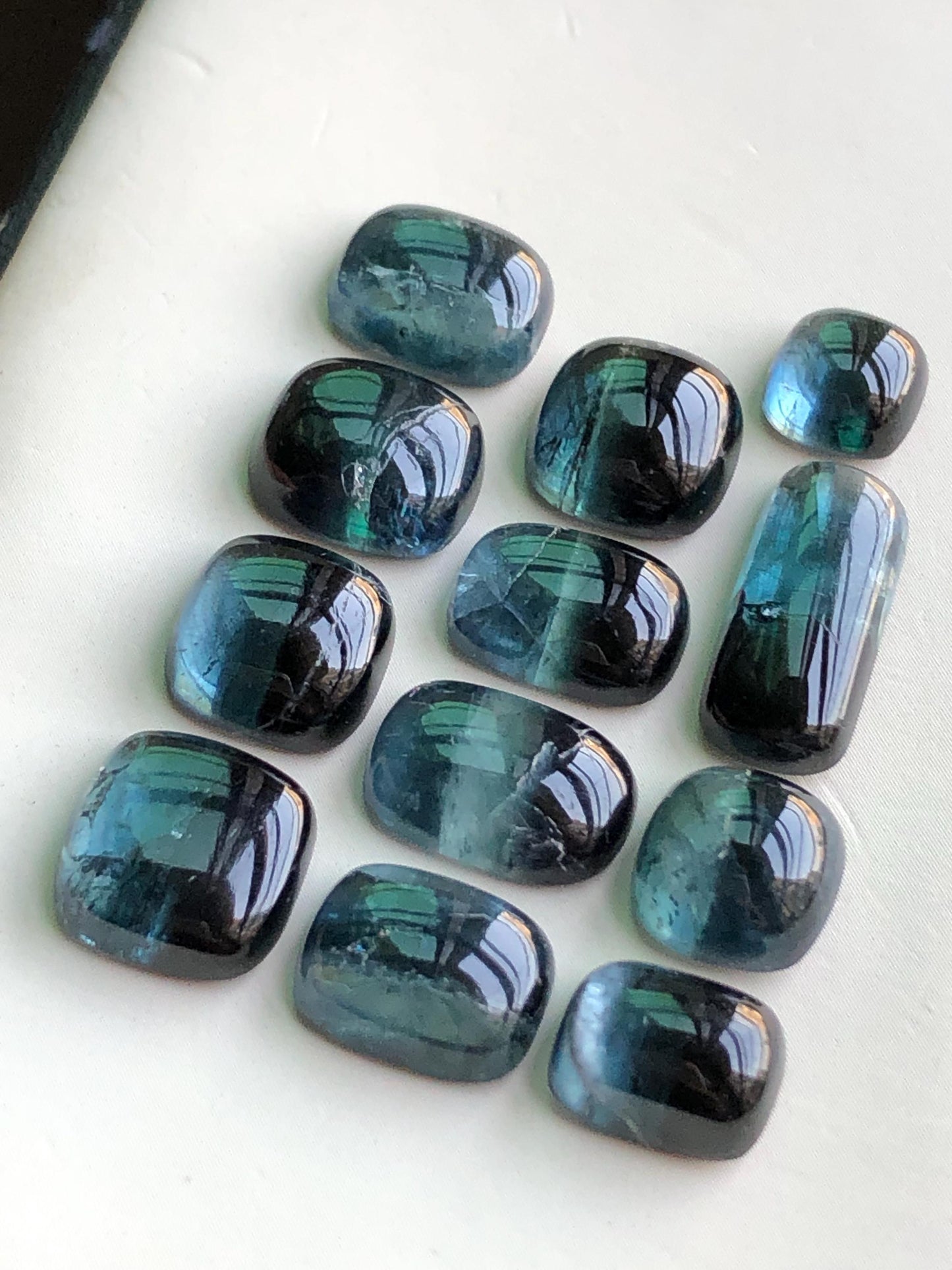 45.50 carats Bi colour tourmaline cabochons lot origin Afghanistan