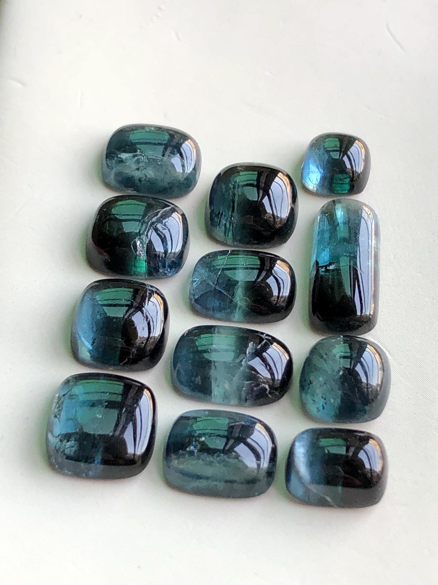 45.50 carats Bi colour tourmaline cabochons lot origin Afghanistan