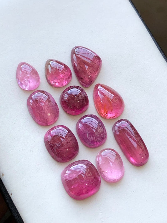 Natural pink tourmaline cabochons 33.60 carats