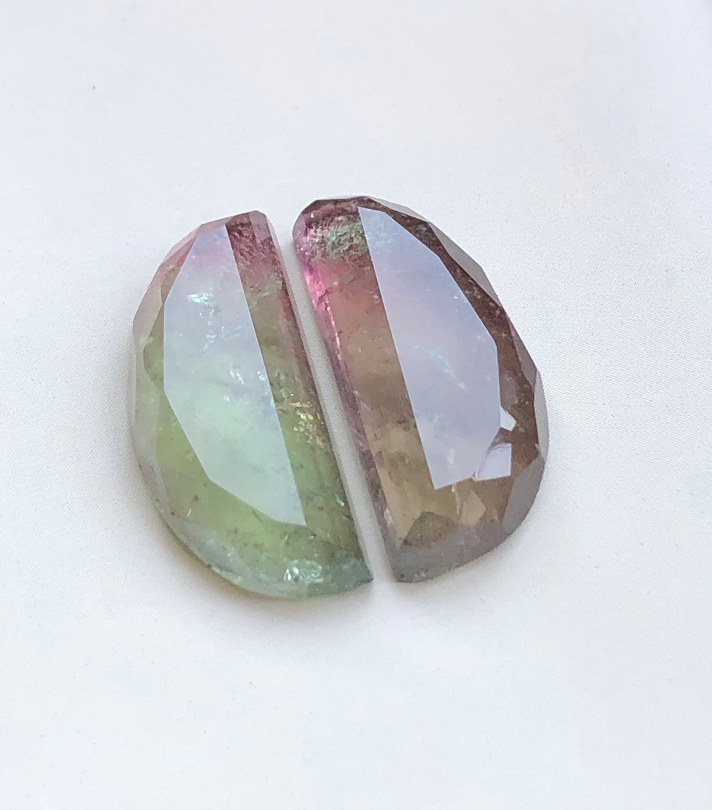 21.40 carats unique tourmaline pair available flat back origin Afghanistan natural perfect for earrings,loose gemstones,jewellery,ring