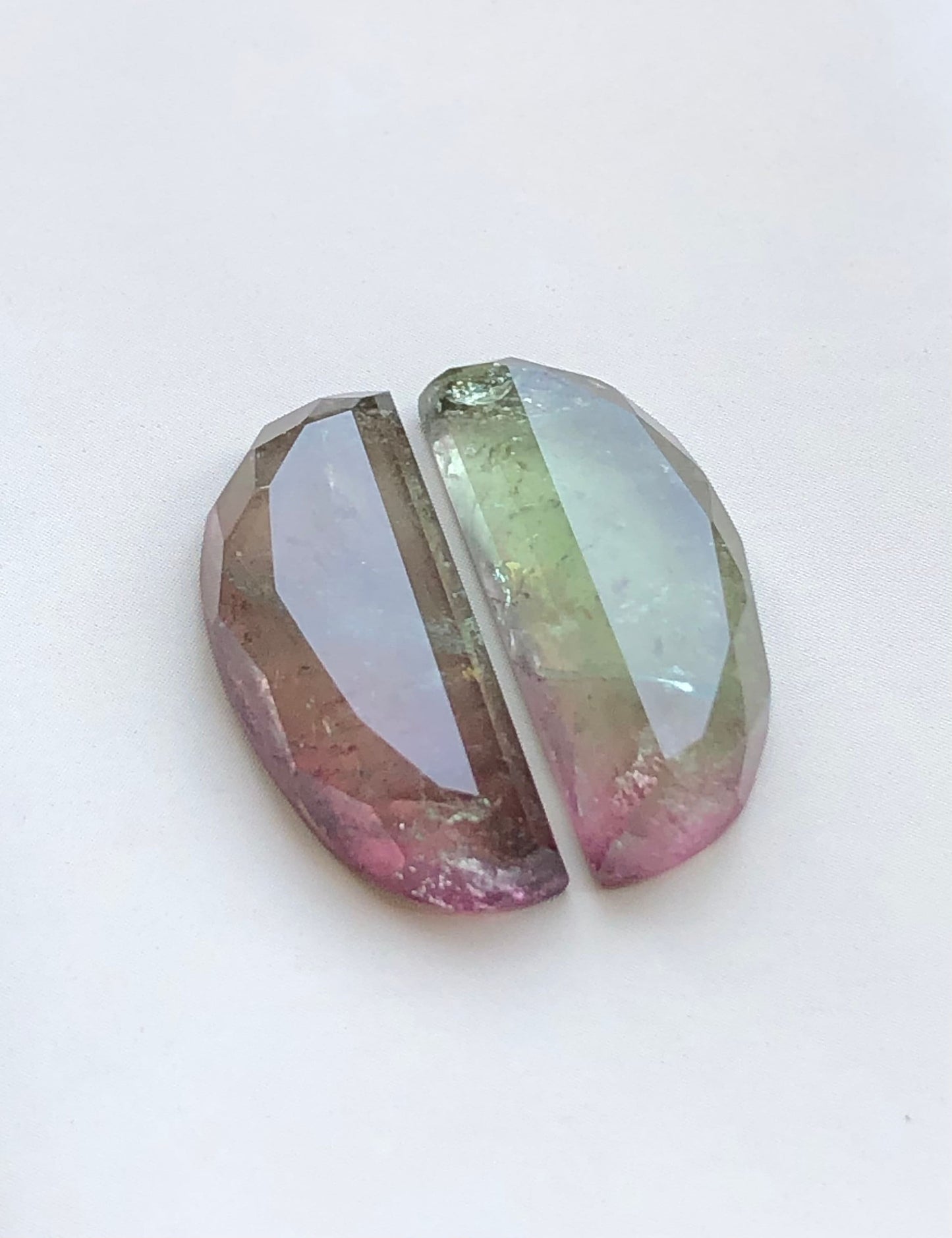 21.40 carats unique tourmaline pair available flat back origin Afghanistan natural perfect for earrings,loose gemstones,jewellery,ring