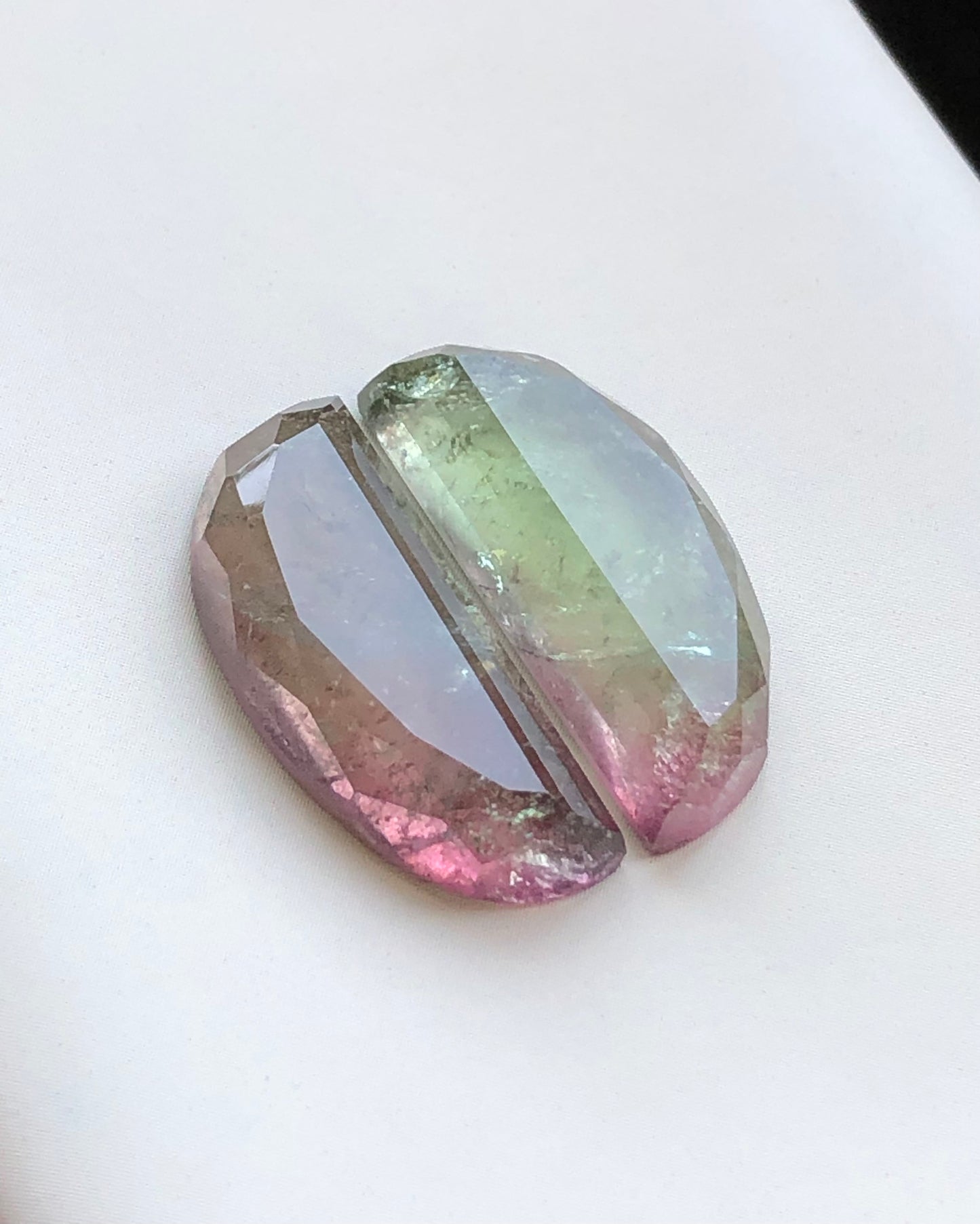 21.40 carats unique tourmaline pair available flat back origin Afghanistan natural perfect for earrings,loose gemstones,jewellery,ring