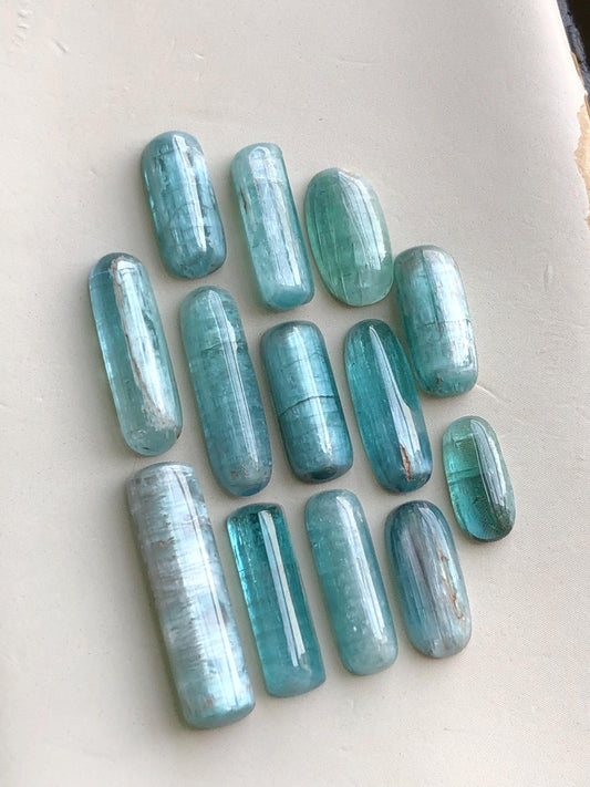 30.50 cts paraiba colour tourmaline cabochons flat back