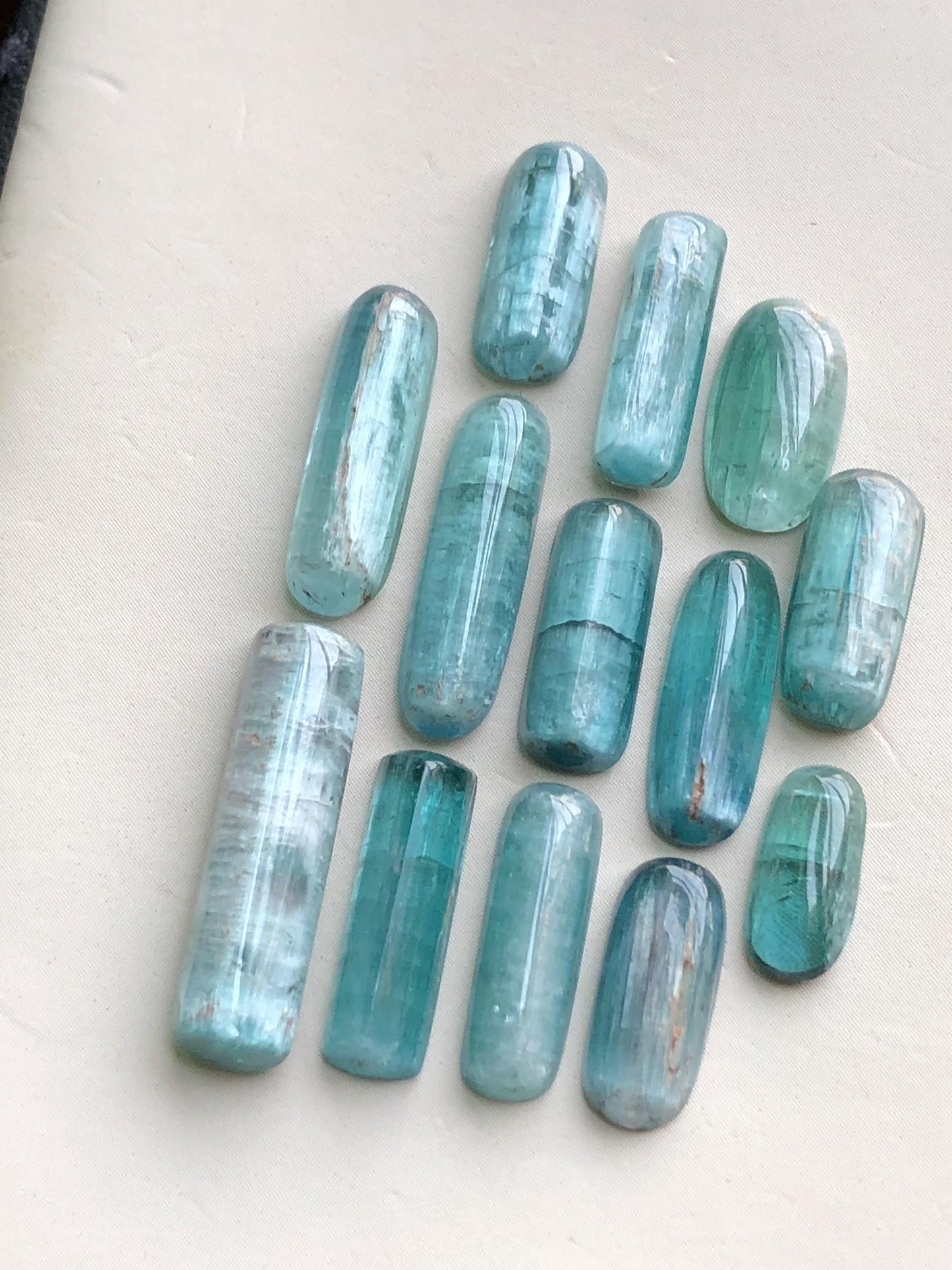 30.50 cts paraiba colour tourmaline cabochons flat back