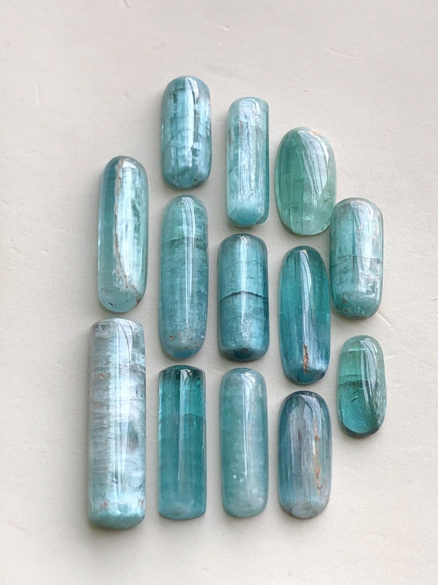 30.50 cts paraiba colour tourmaline cabochons flat back