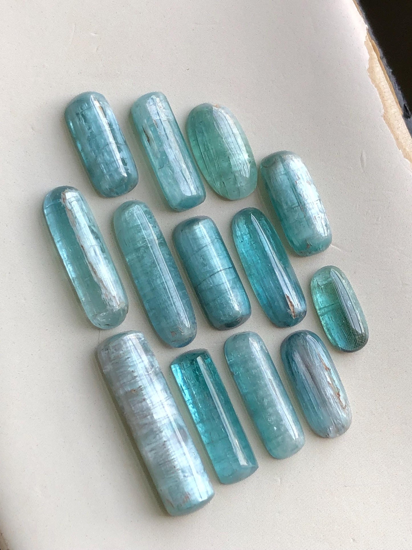 30.50 cts paraiba colour tourmaline cabochons flat back