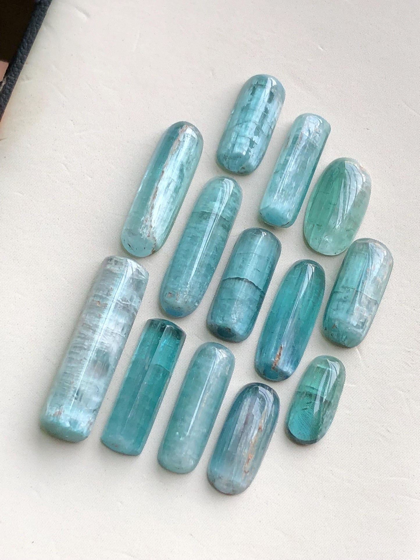 30.50 cts paraiba colour tourmaline cabochons flat back