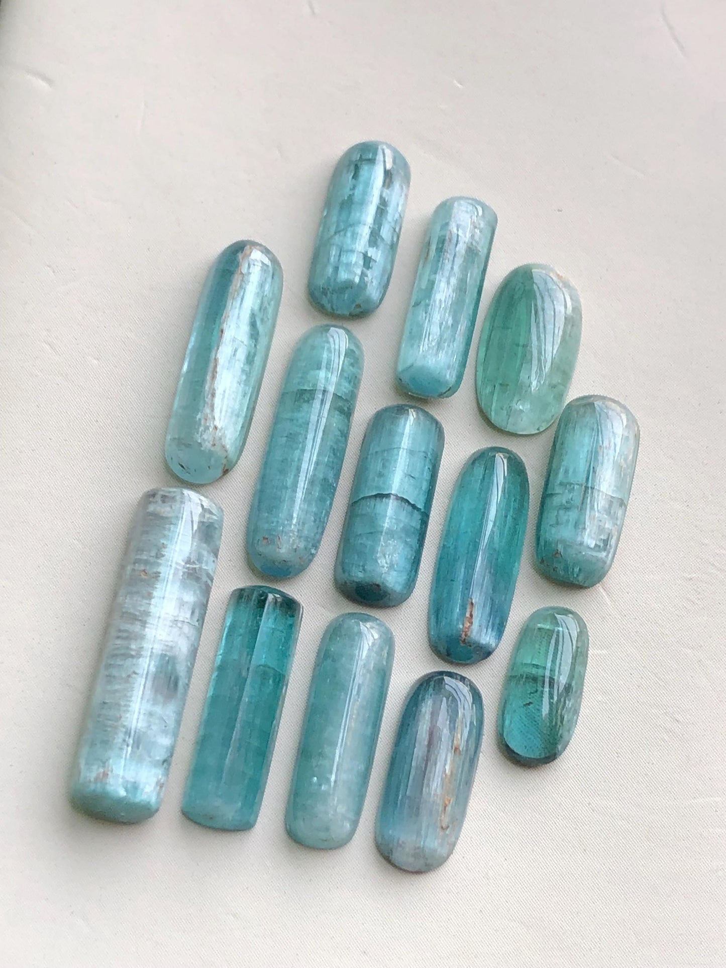 30.50 cts paraiba colour tourmaline cabochons flat back