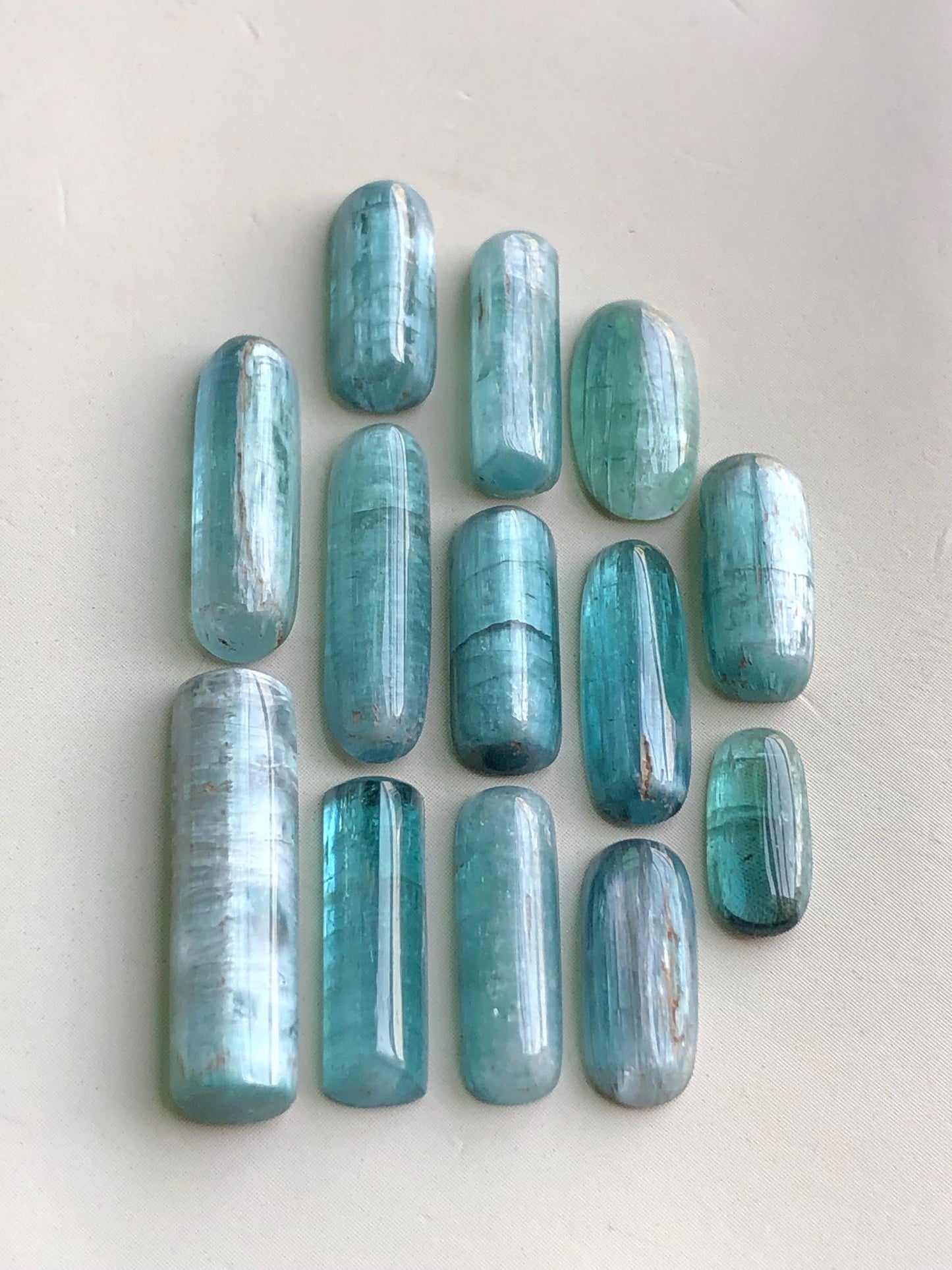 30.50 cts paraiba colour tourmaline cabochons flat back