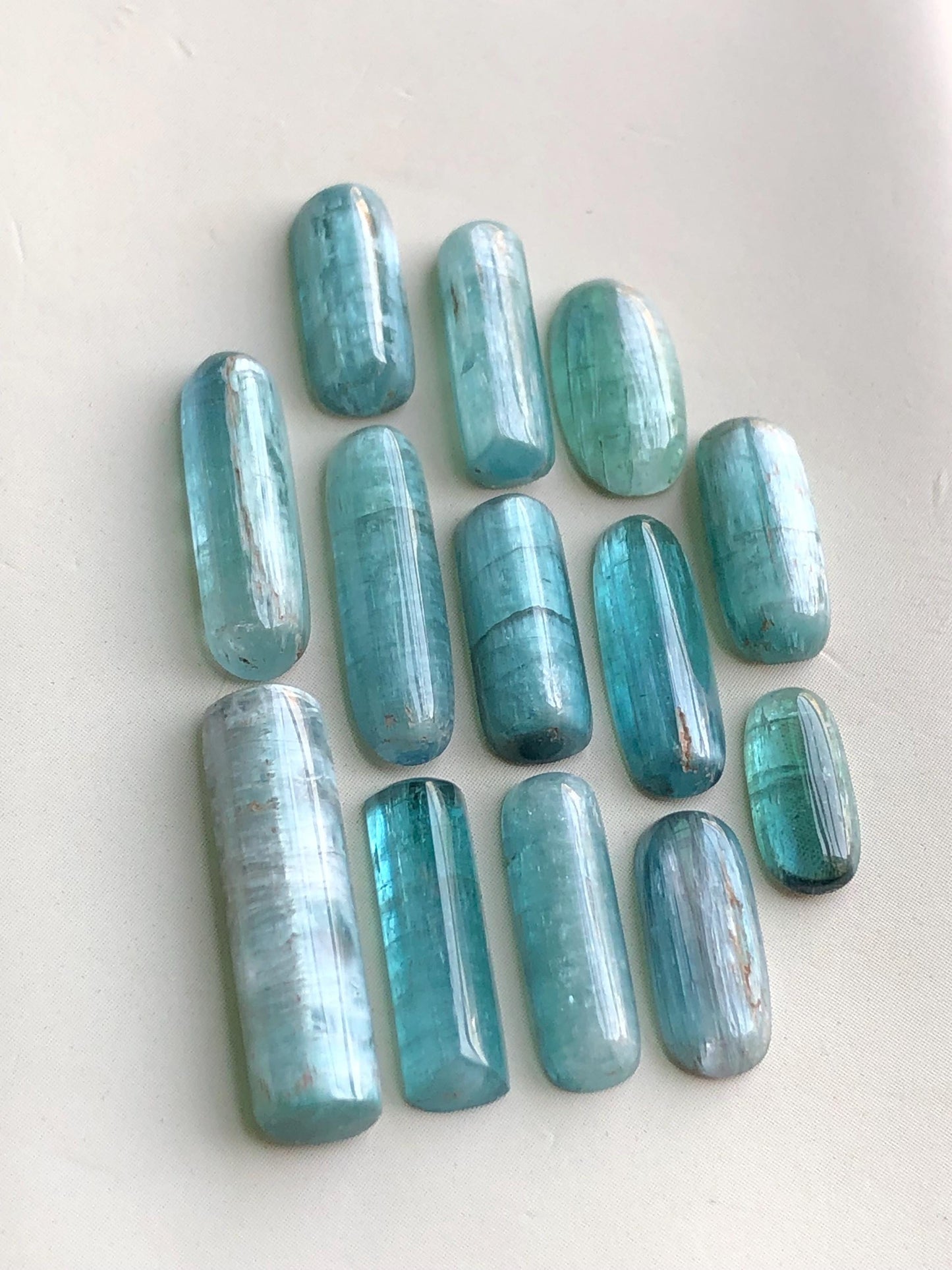 30.50 cts paraiba colour tourmaline cabochons flat back