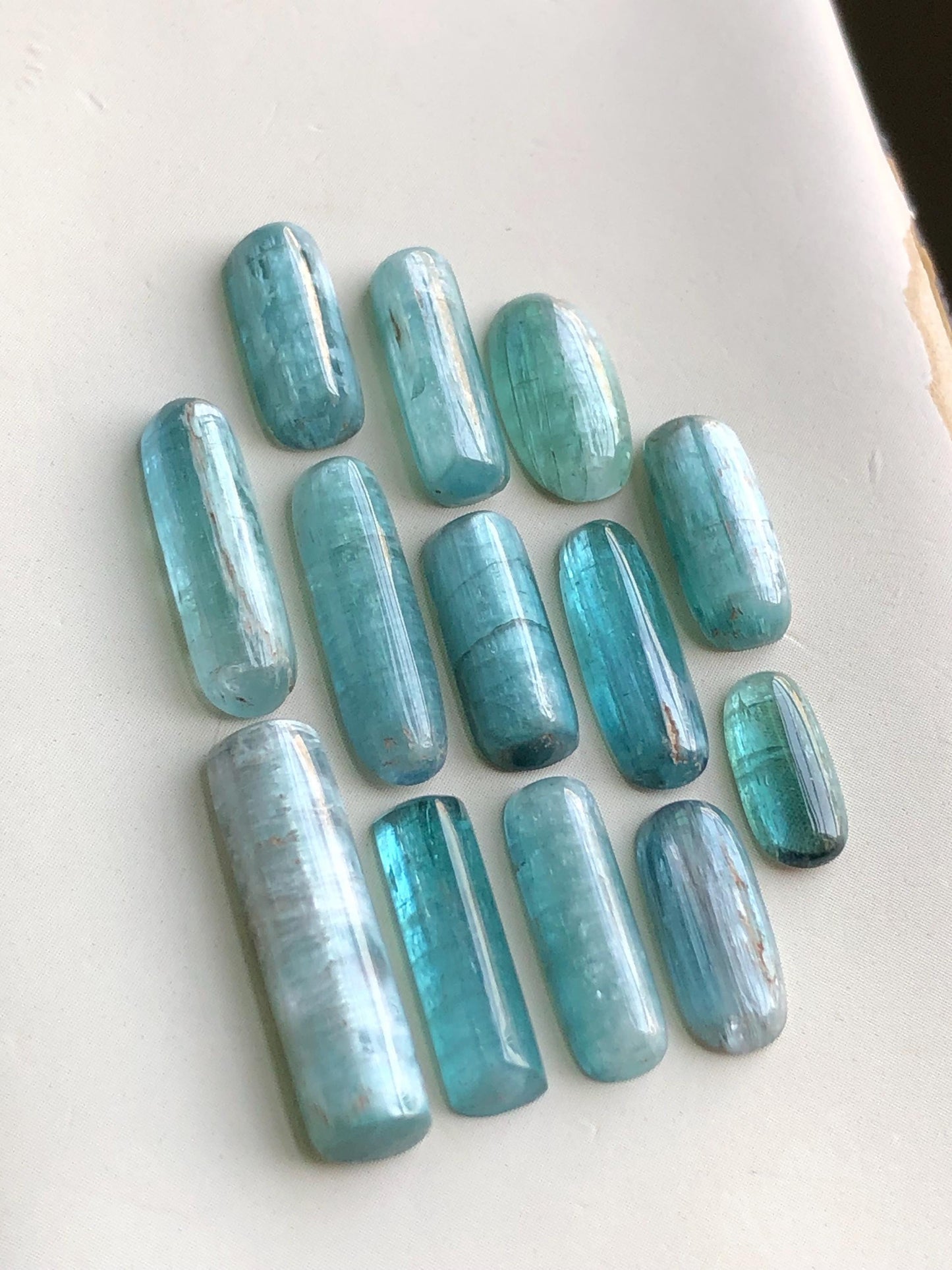 30.50 cts paraiba colour tourmaline cabochons flat back