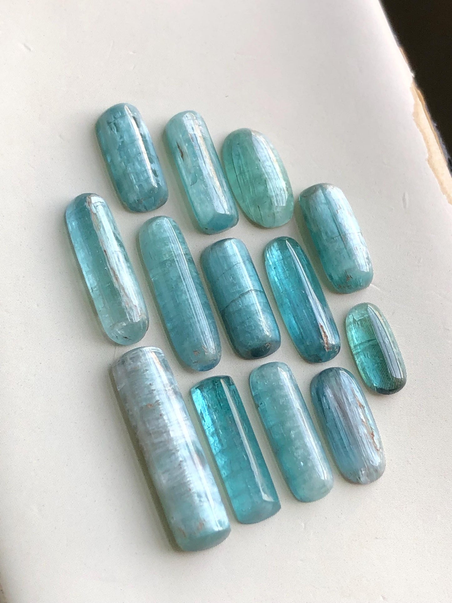 30.50 cts paraiba colour tourmaline cabochons flat back