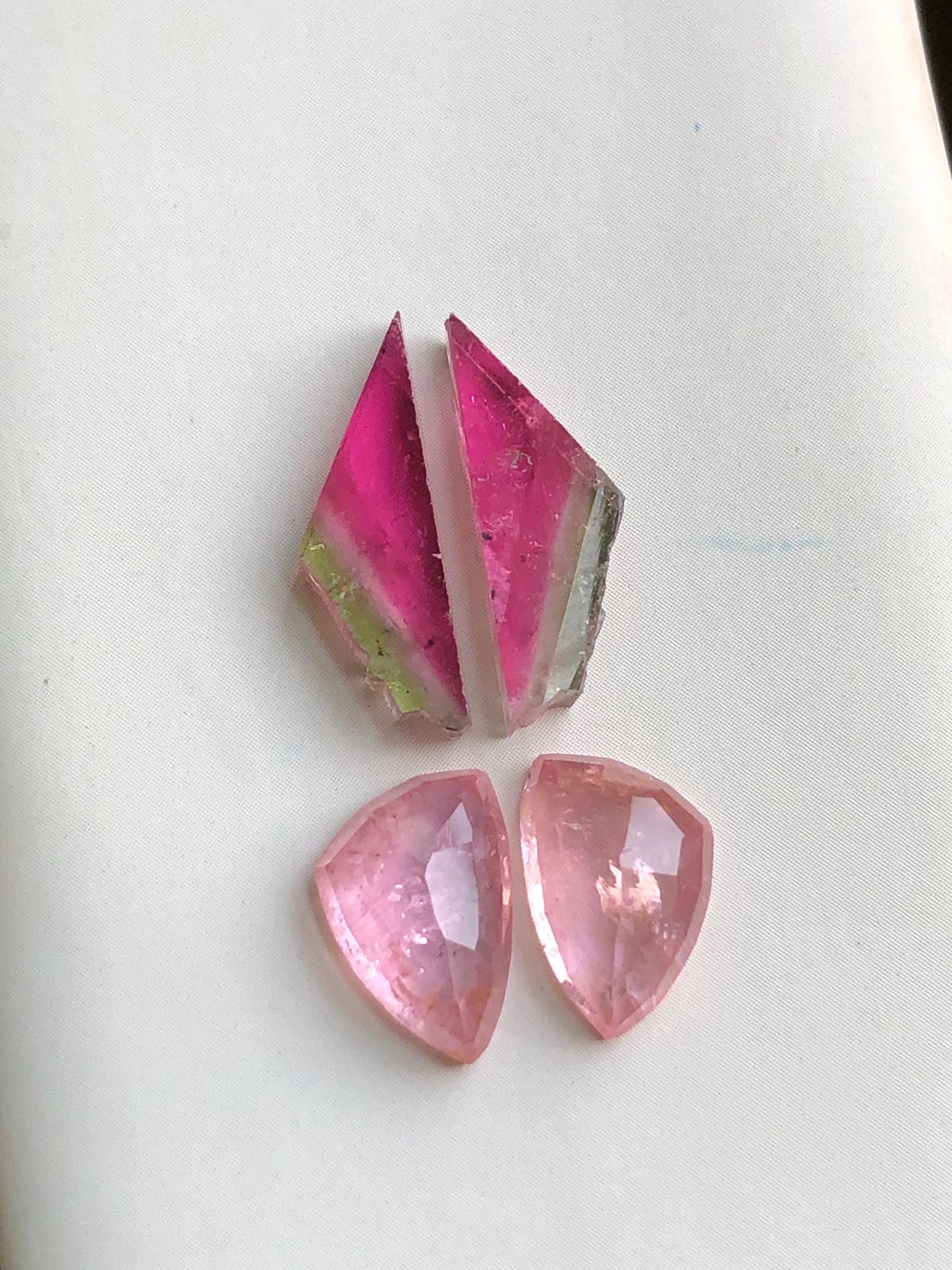 10.85 carats tourmaline pairs rose cuts