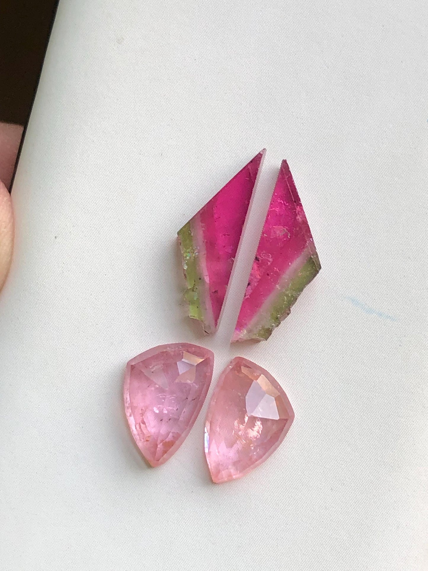 10.85 carats tourmaline pairs rose cuts