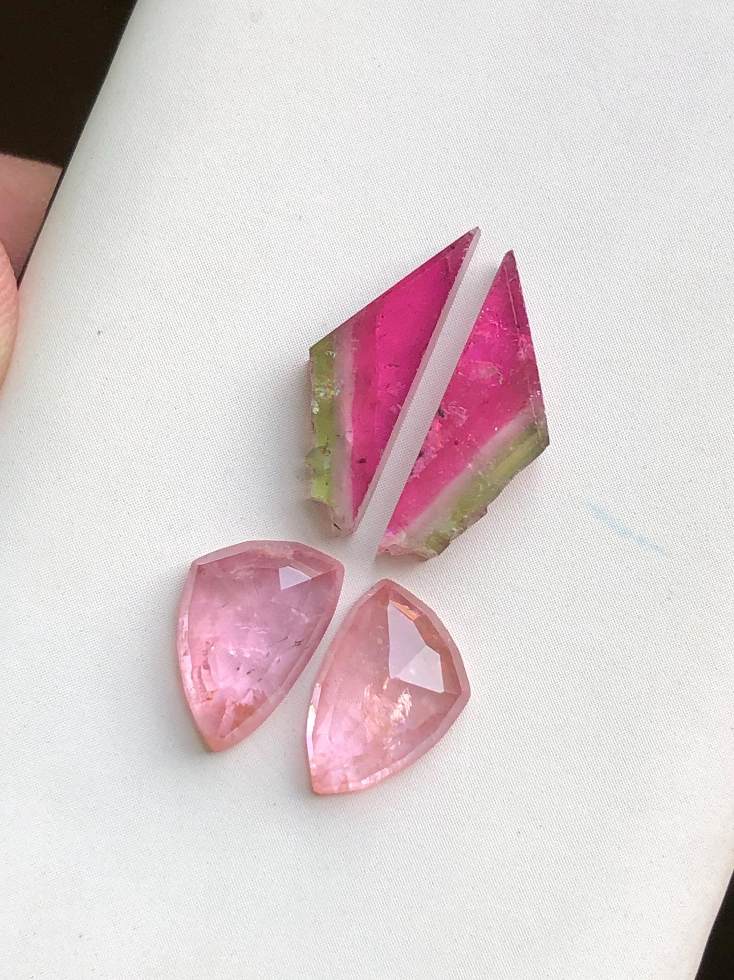 10.85 carats tourmaline pairs rose cuts