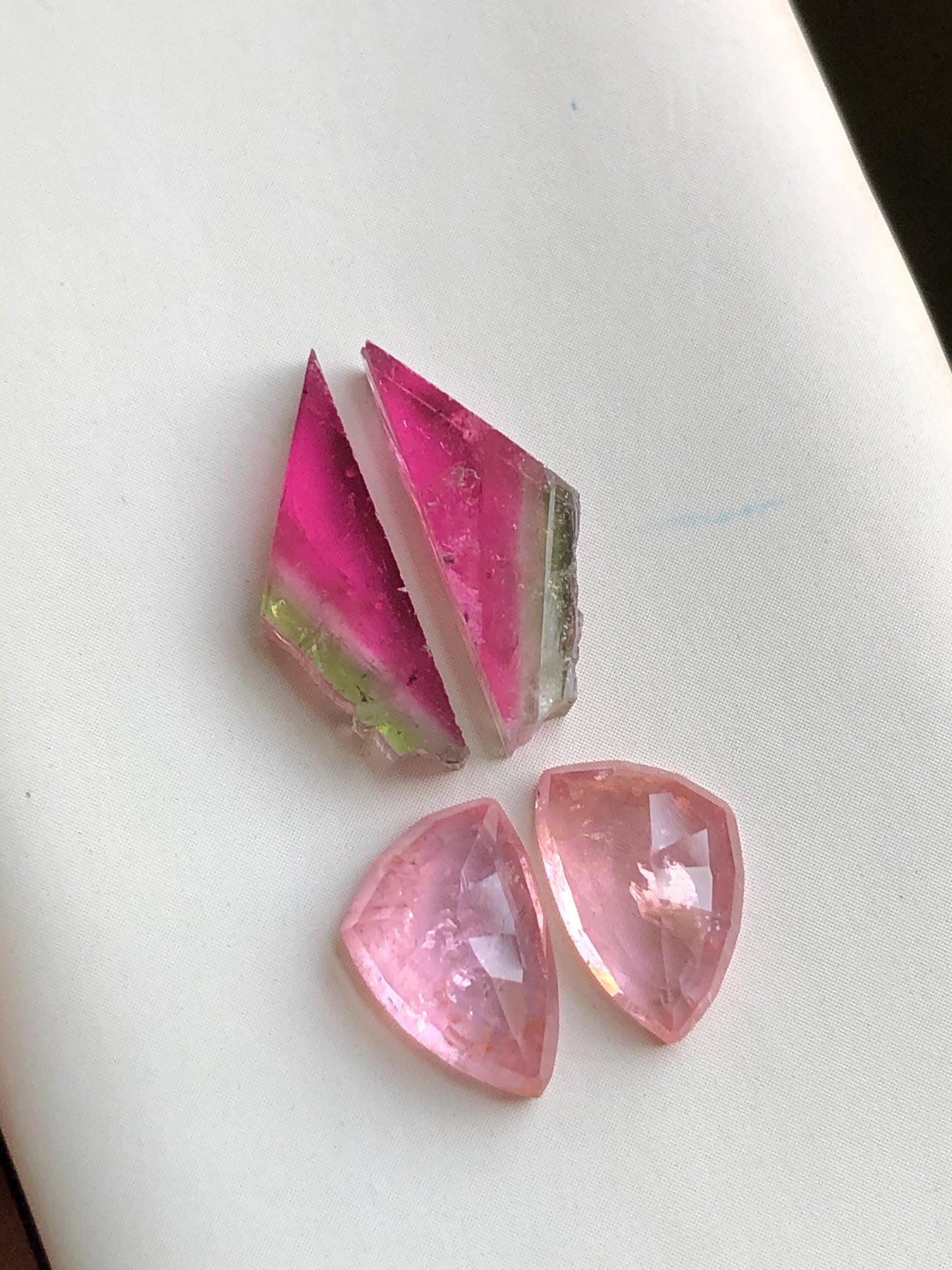 10.85 carats tourmaline pairs rose cuts