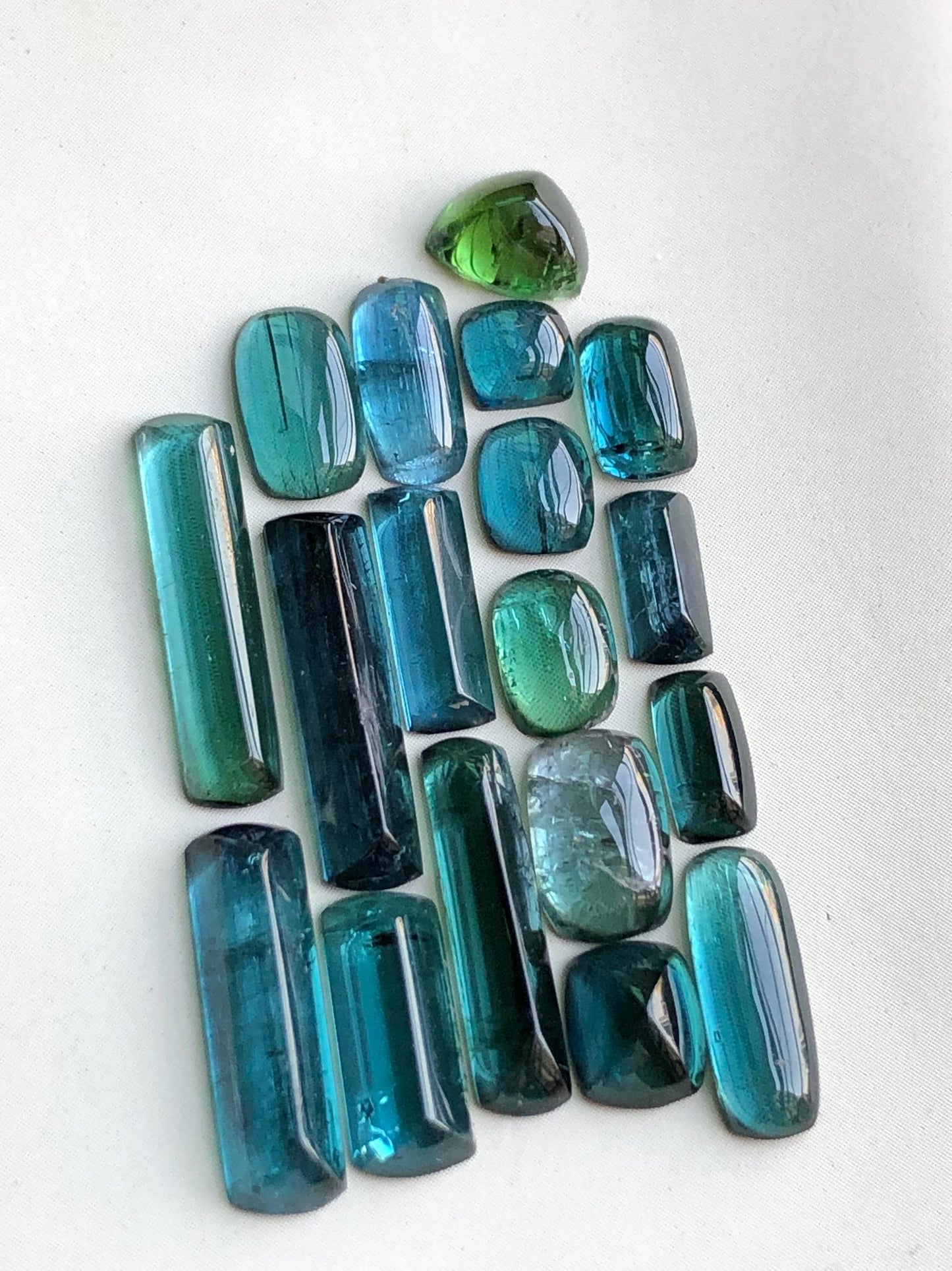 22.50 carats Blue tourmaline cabochons lot origin Afghanistan kunar mine