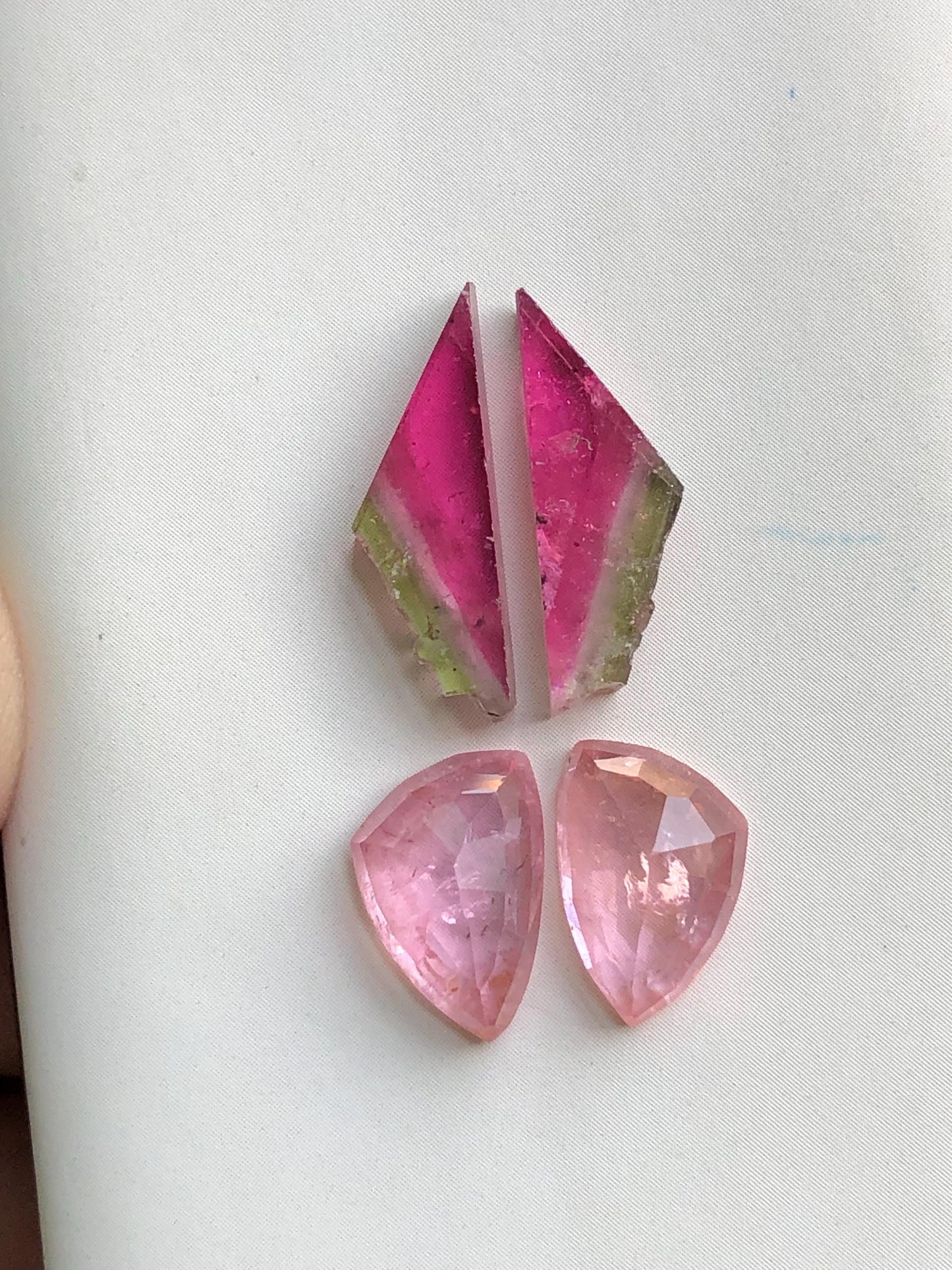 10.85 carats tourmaline pairs rose cuts