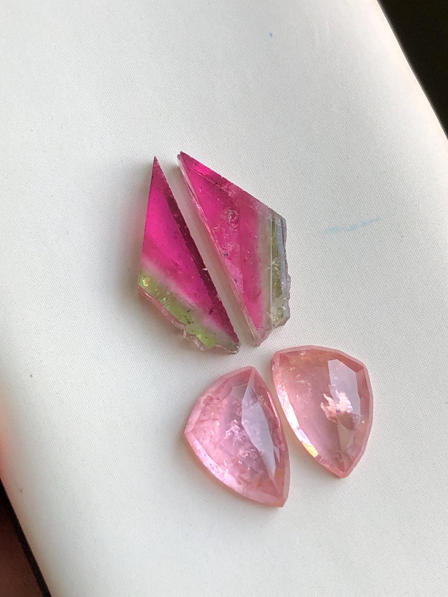 10.85 carats tourmaline pairs rose cuts