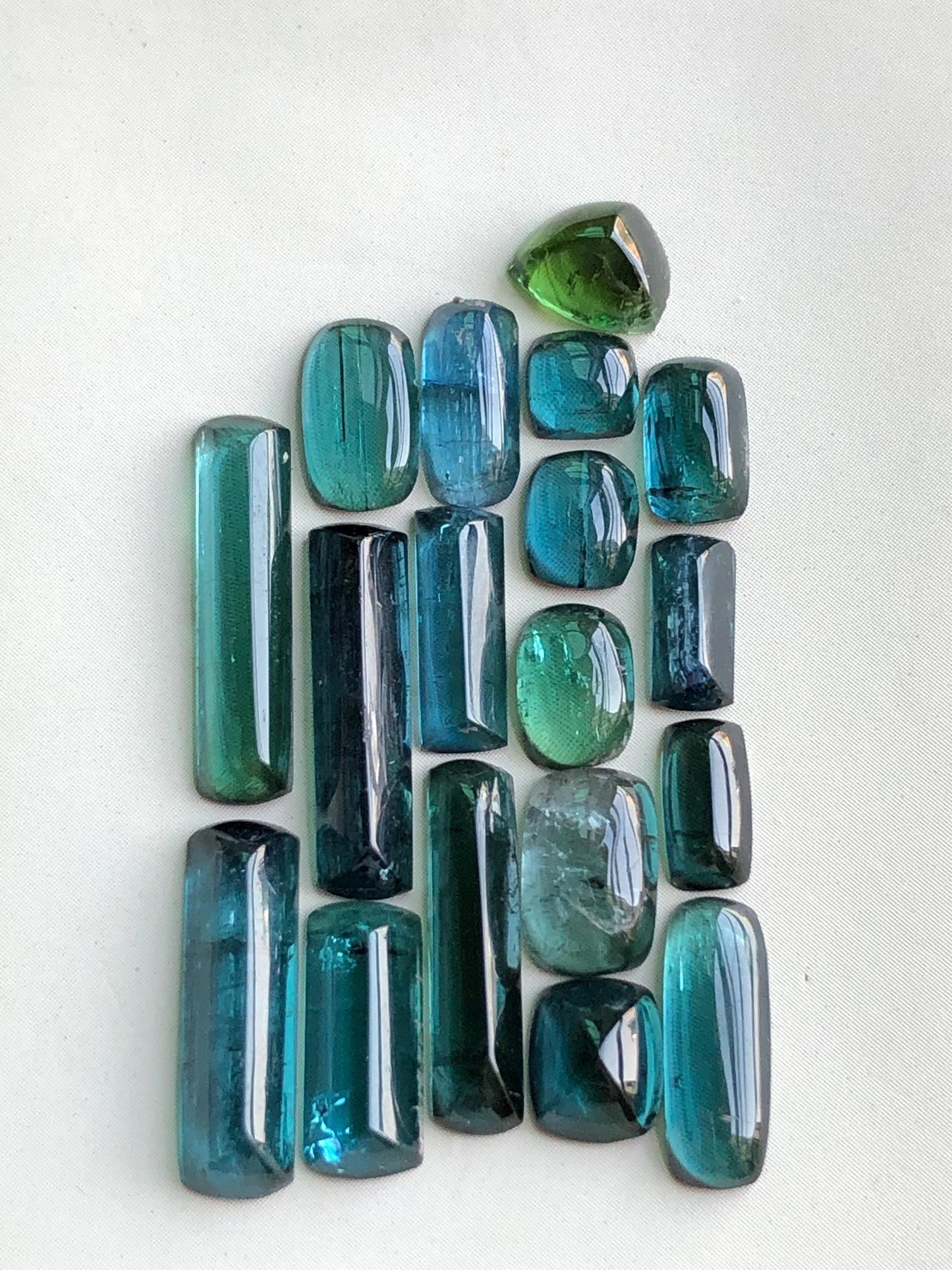 22.50 carats Blue tourmaline cabochons lot origin Afghanistan kunar mine