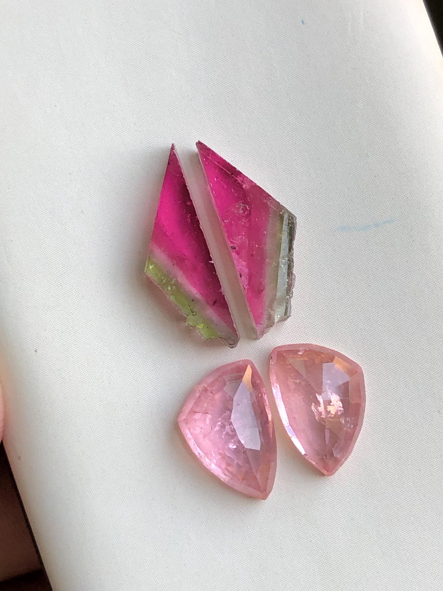 10.85 carats tourmaline pairs rose cuts