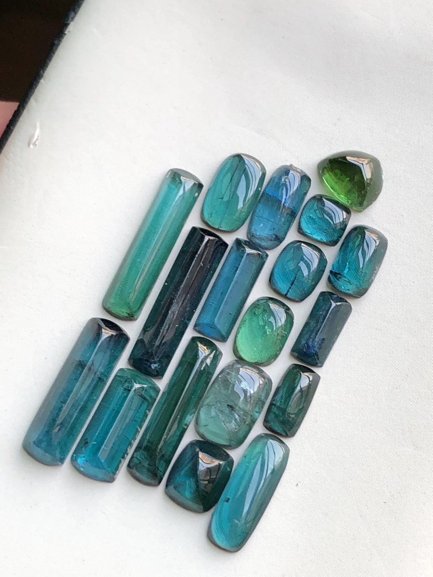 22.50 carats Blue tourmaline cabochons lot origin Afghanistan kunar mine