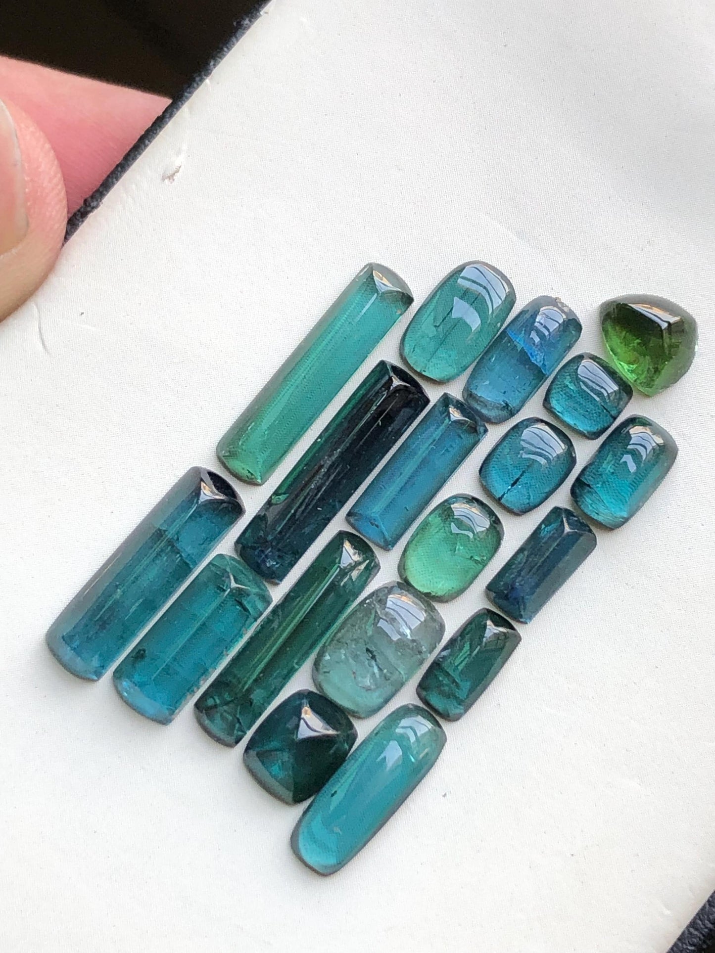 22.50 carats Blue tourmaline cabochons lot origin Afghanistan kunar mine