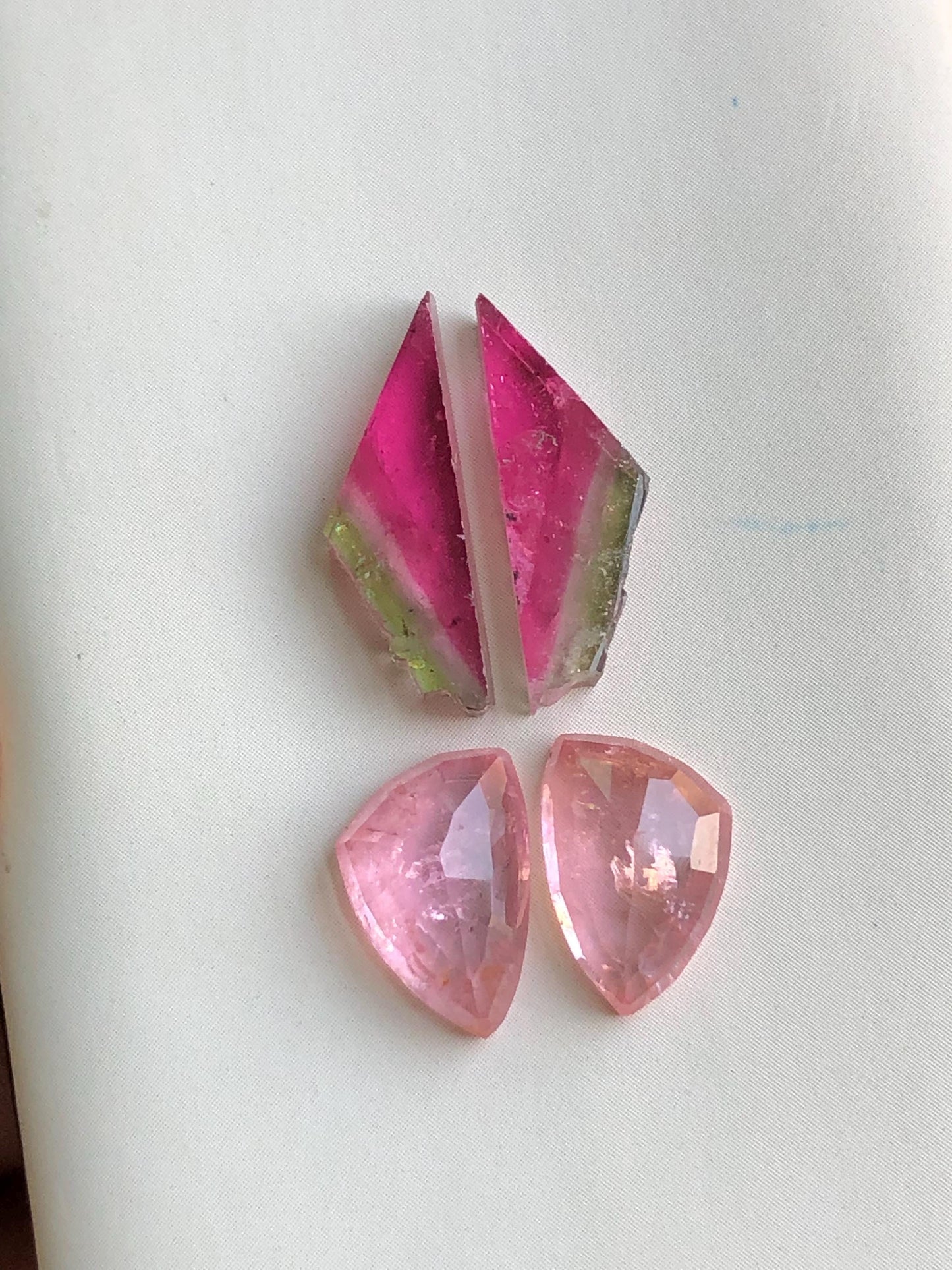 10.85 carats tourmaline pairs rose cuts