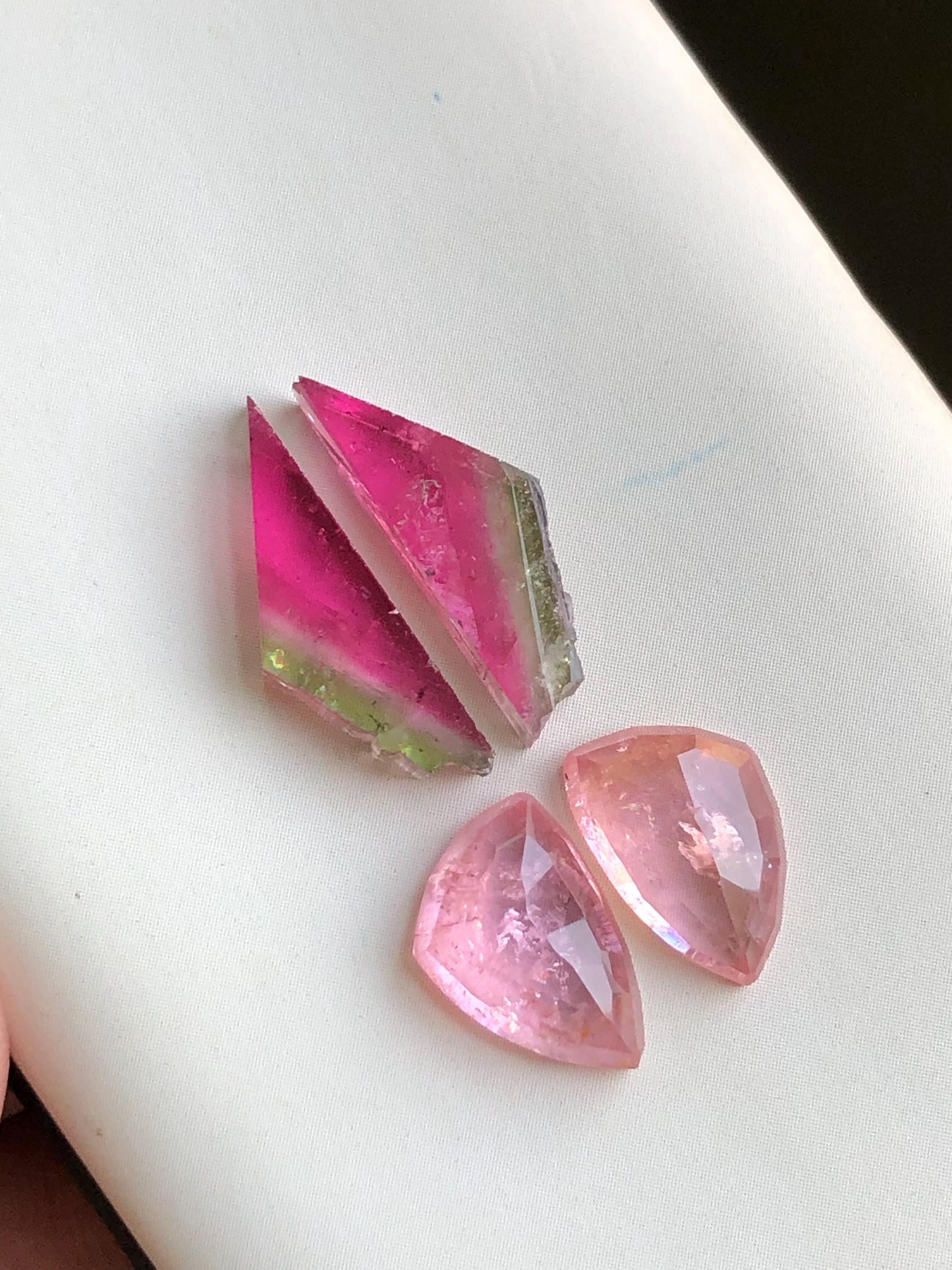 10.85 carats tourmaline pairs rose cuts