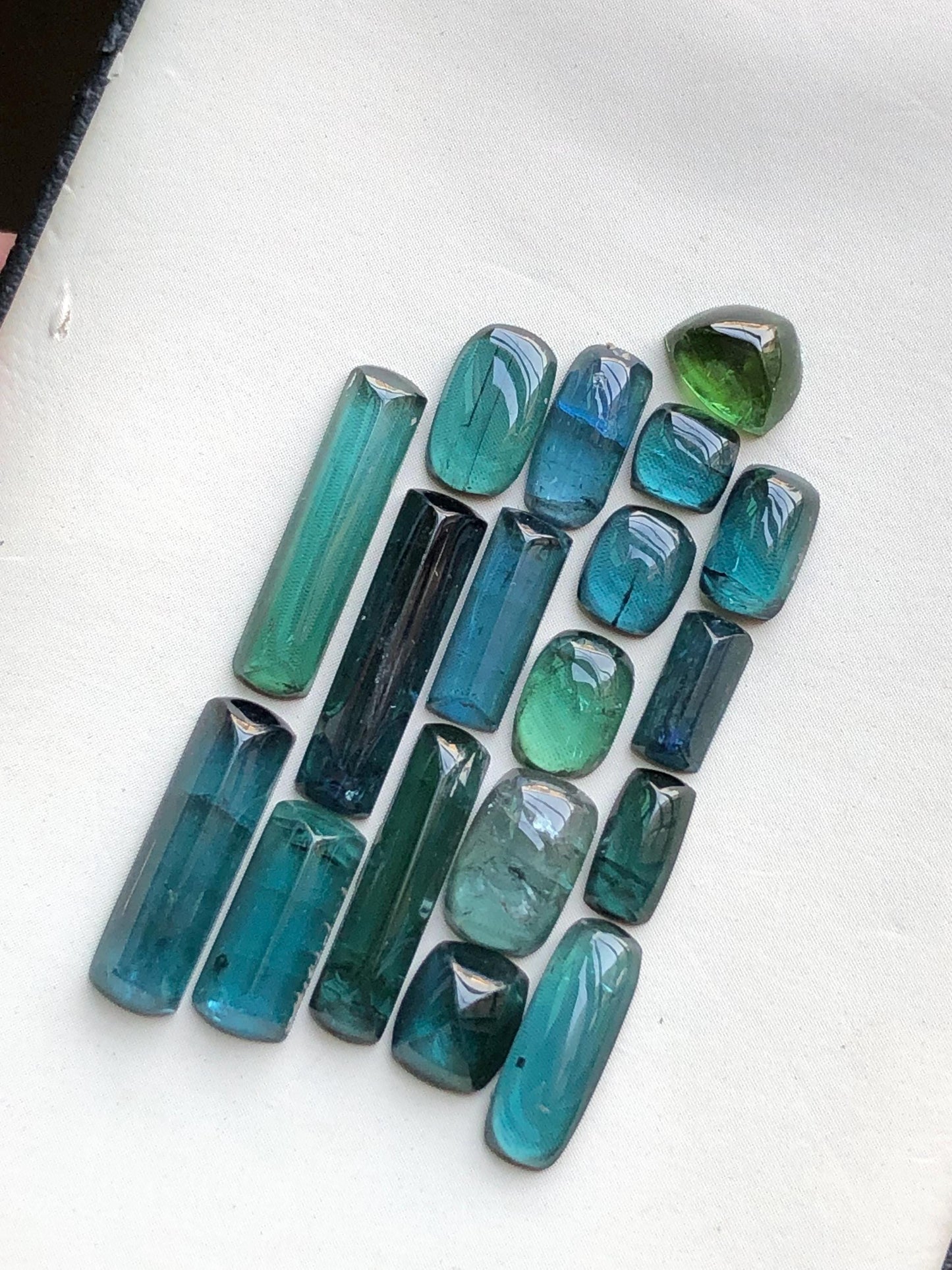 22.50 carats Blue tourmaline cabochons lot origin Afghanistan kunar mine