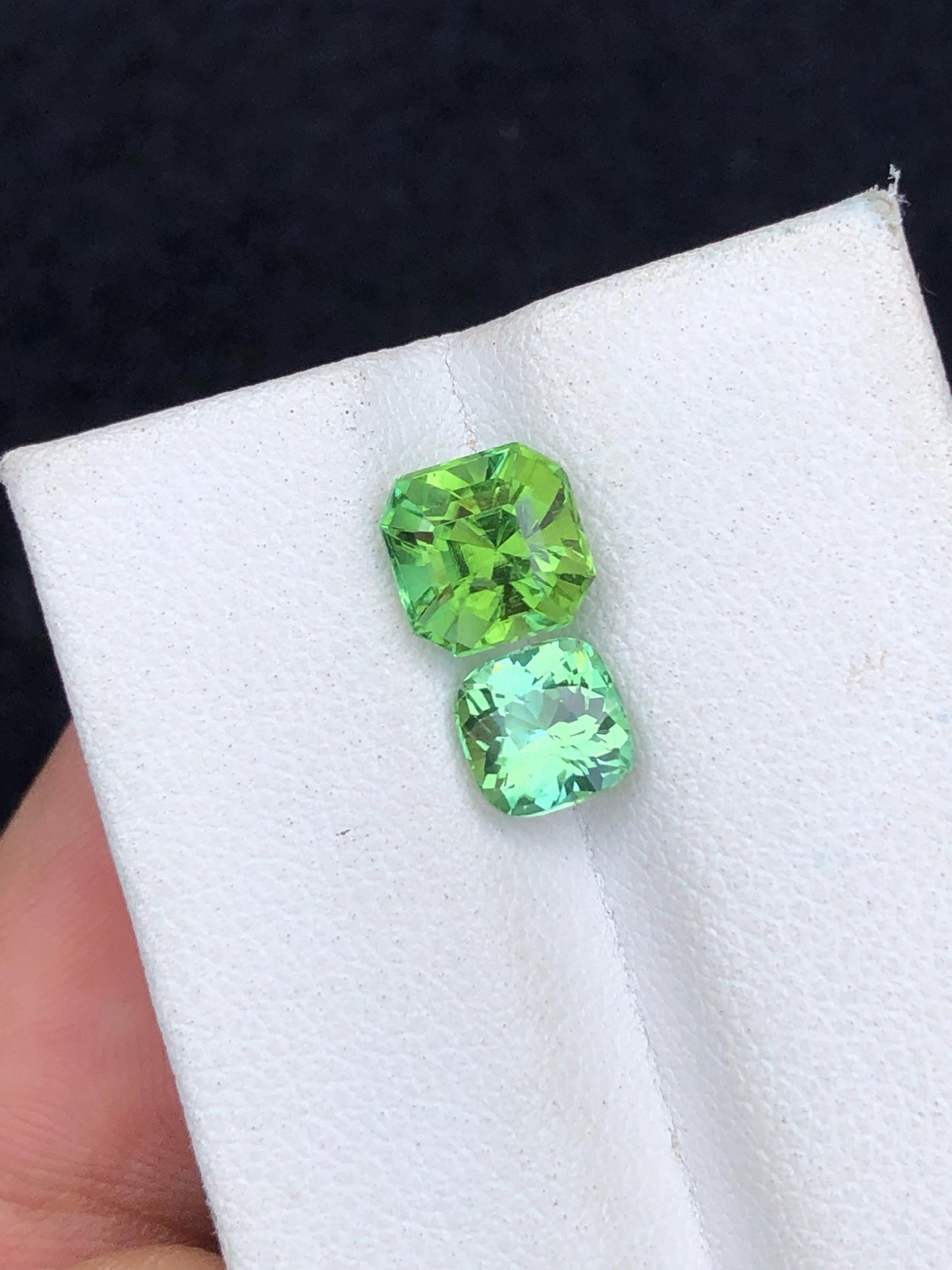 3 carats Green tourmaline origin Afghanistan