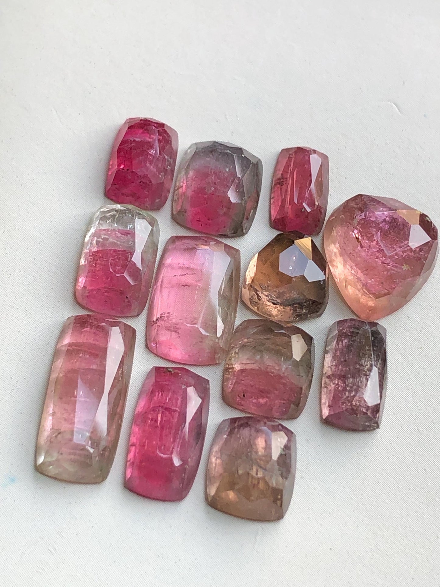 35.80 carats very beautiful natural tourmaline rosecuts available for sale