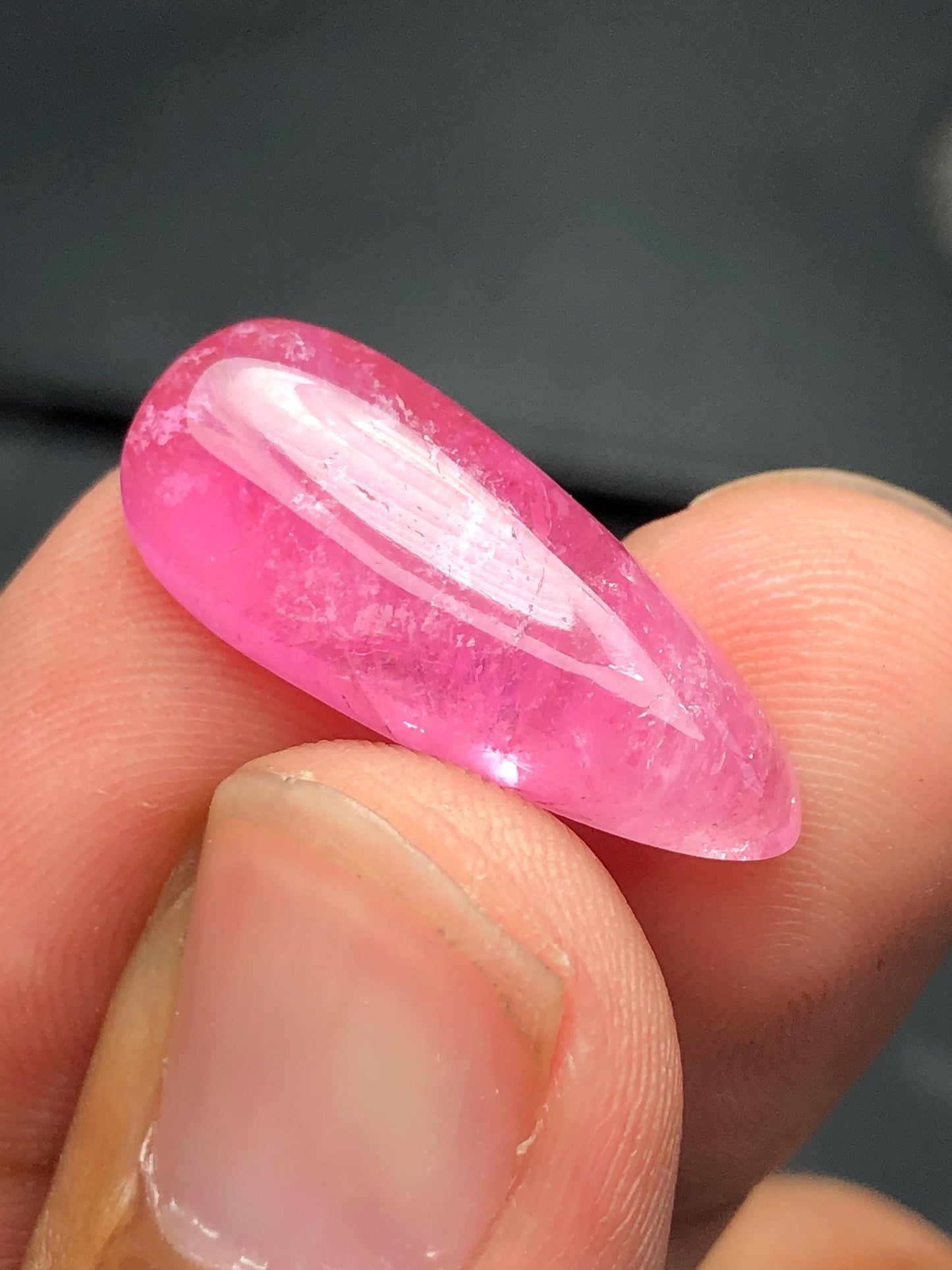 10.50 carat pink tourmaline cabochon