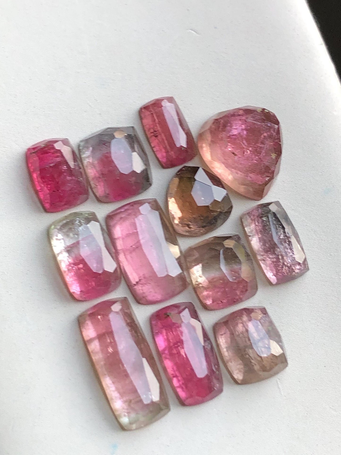 35.80 carats very beautiful natural tourmaline rosecuts available for sale