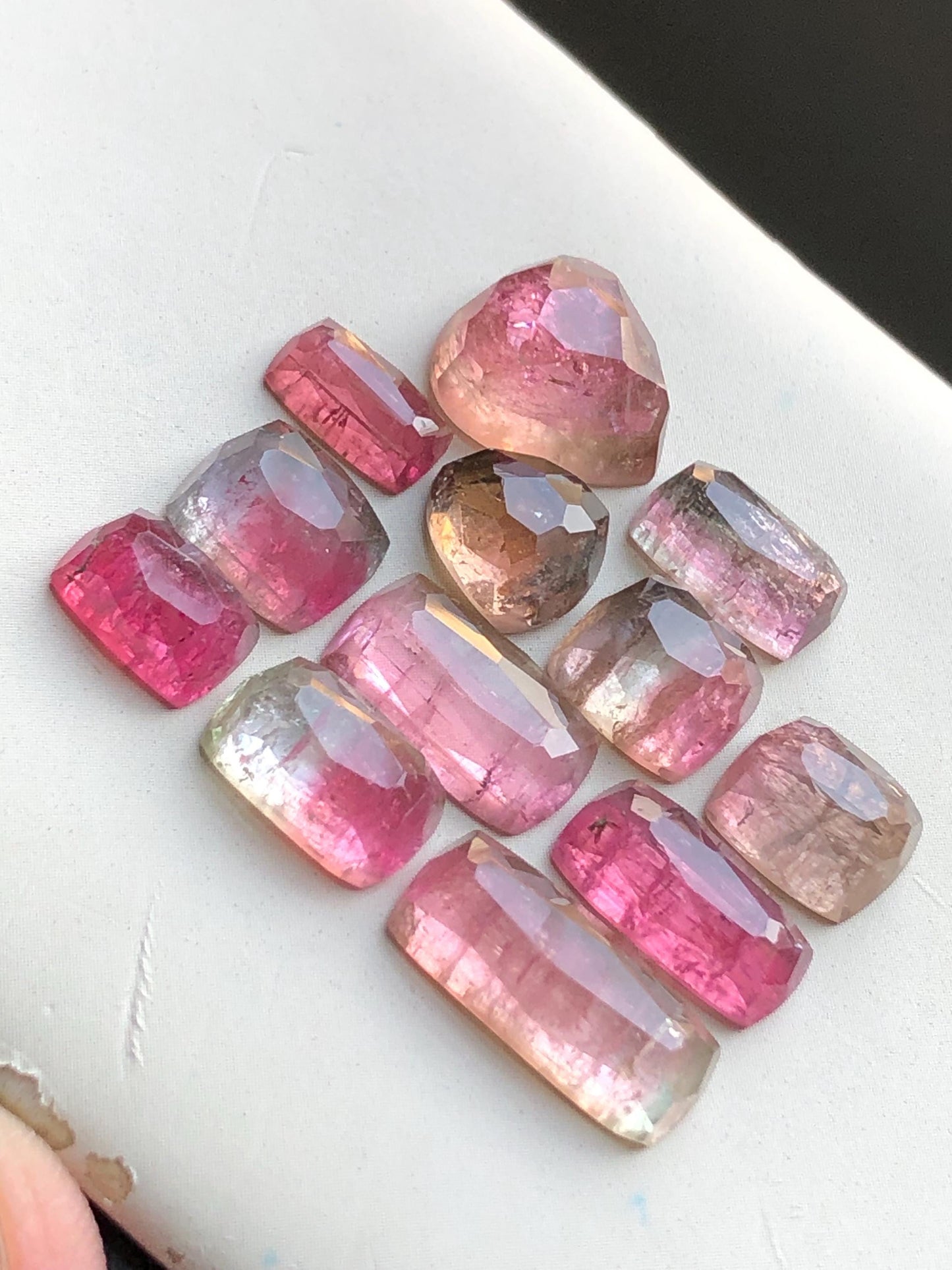 35.80 carats very beautiful natural tourmaline rosecuts available for sale