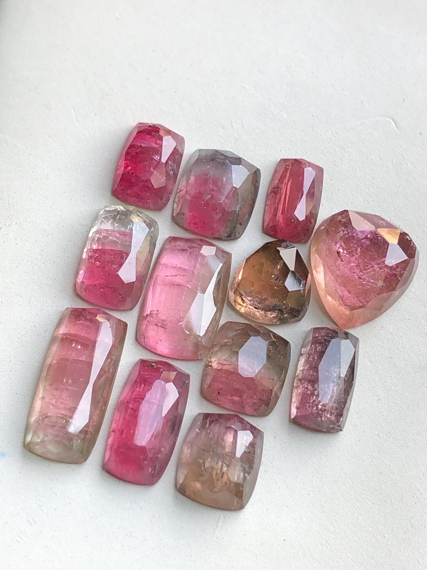 35.80 carats very beautiful natural tourmaline rosecuts available for sale